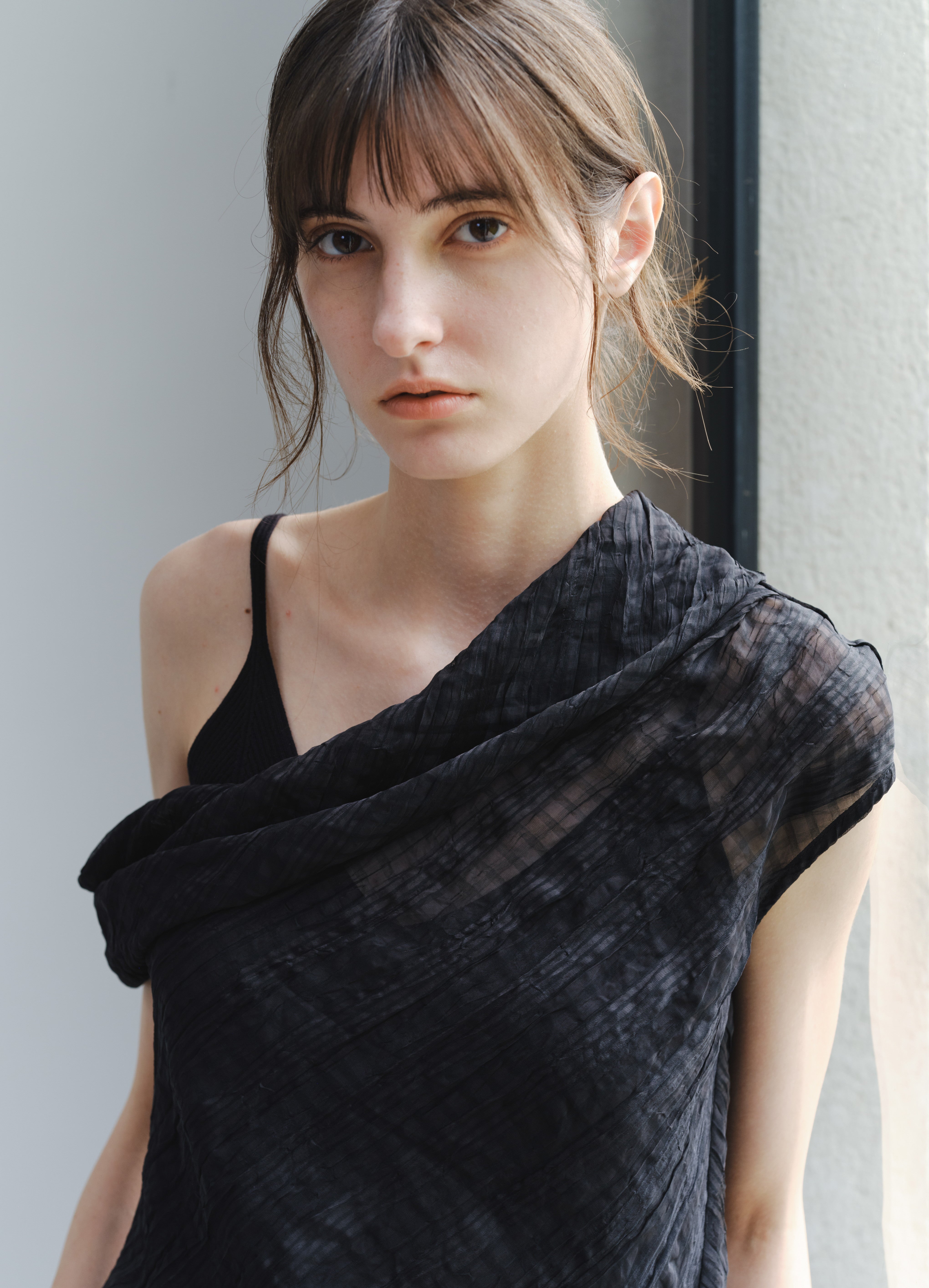 SIDE EDGE CHECK BLOUSE
