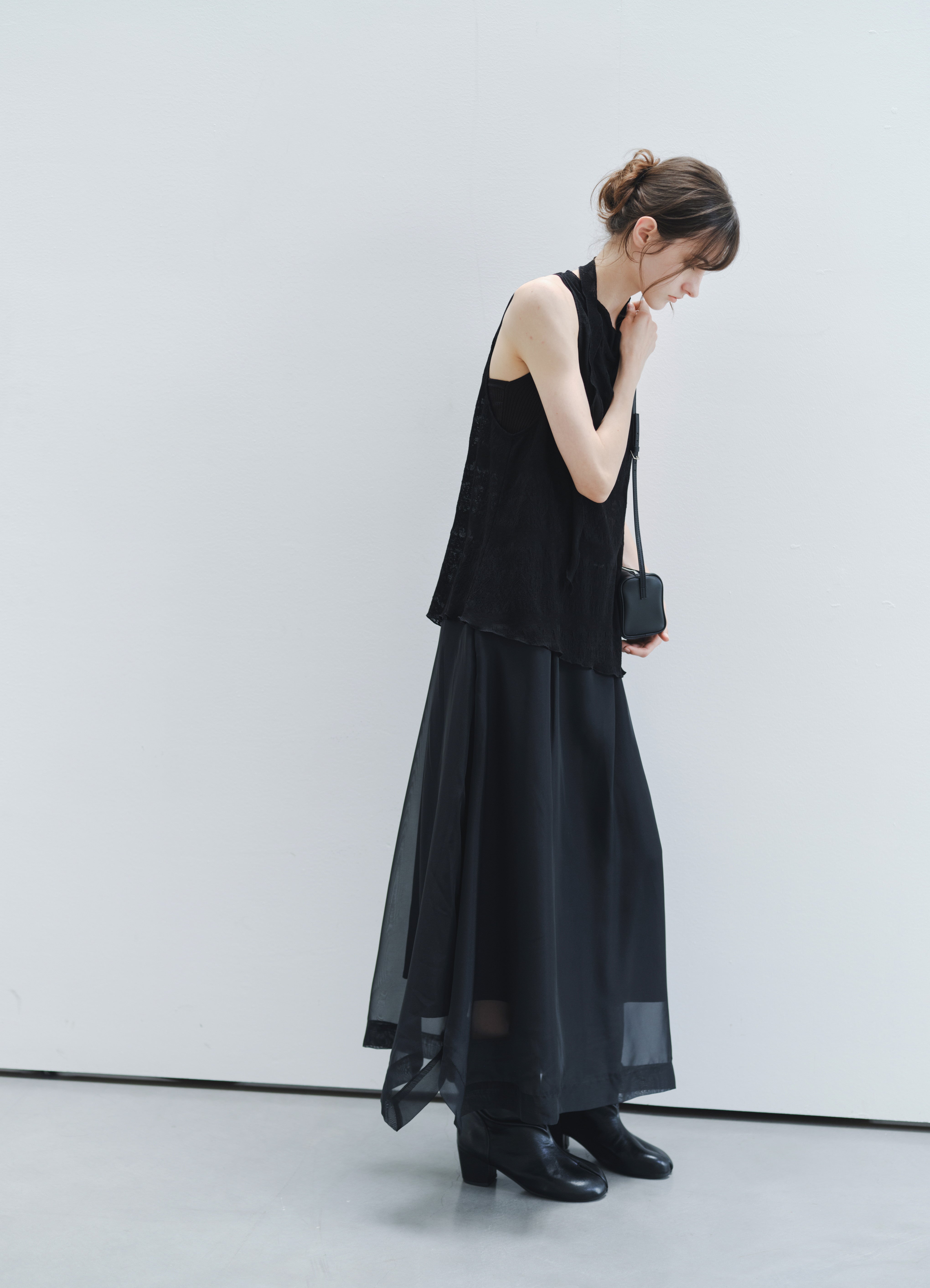 SHEER VEIL LAYERED SKIRT