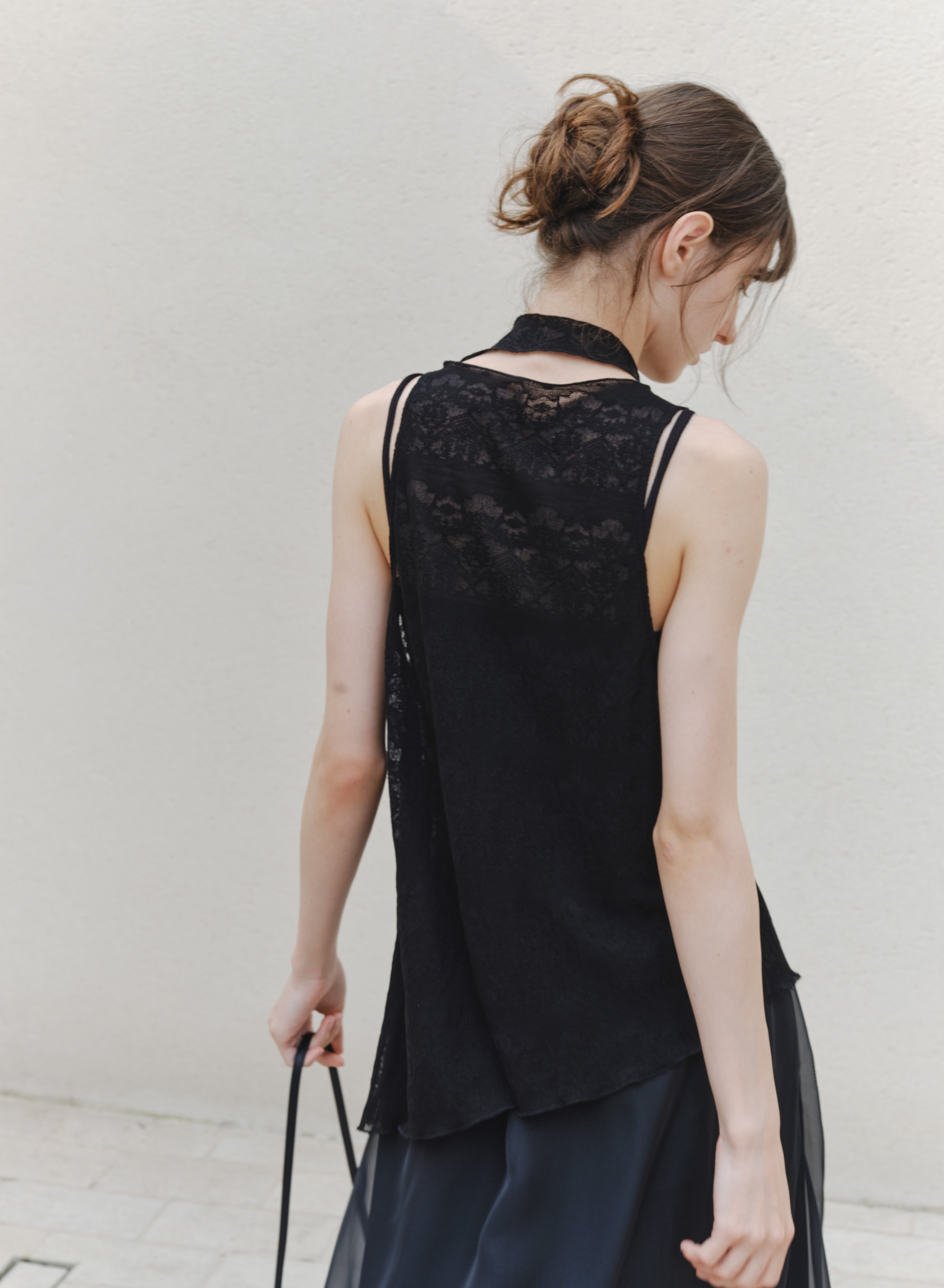 SHEER JACQUARD SOFT BLOUSE
