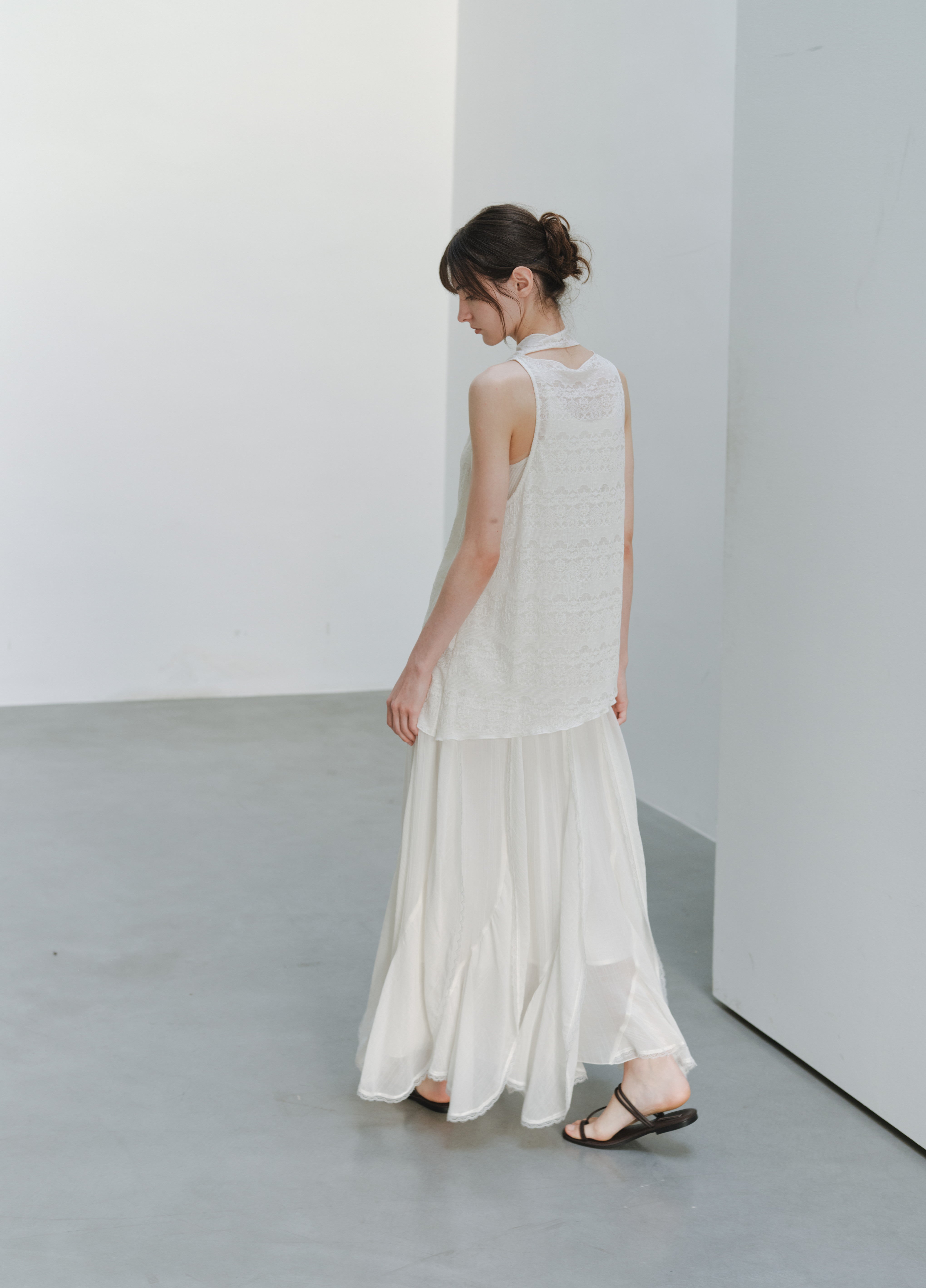 SHEER JACQUARD SOFT BLOUSE