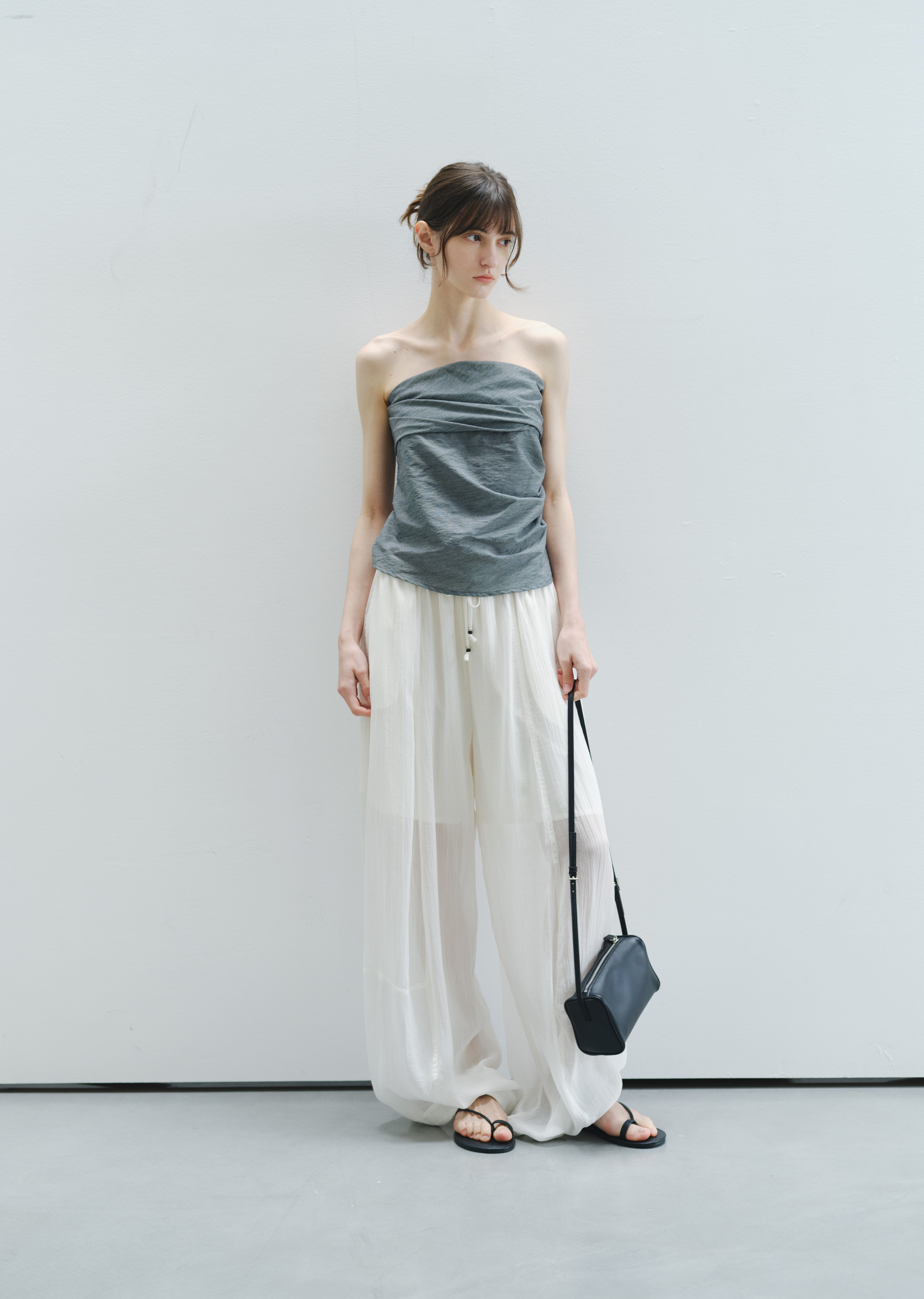 SOFT GATHER WRAP TOP