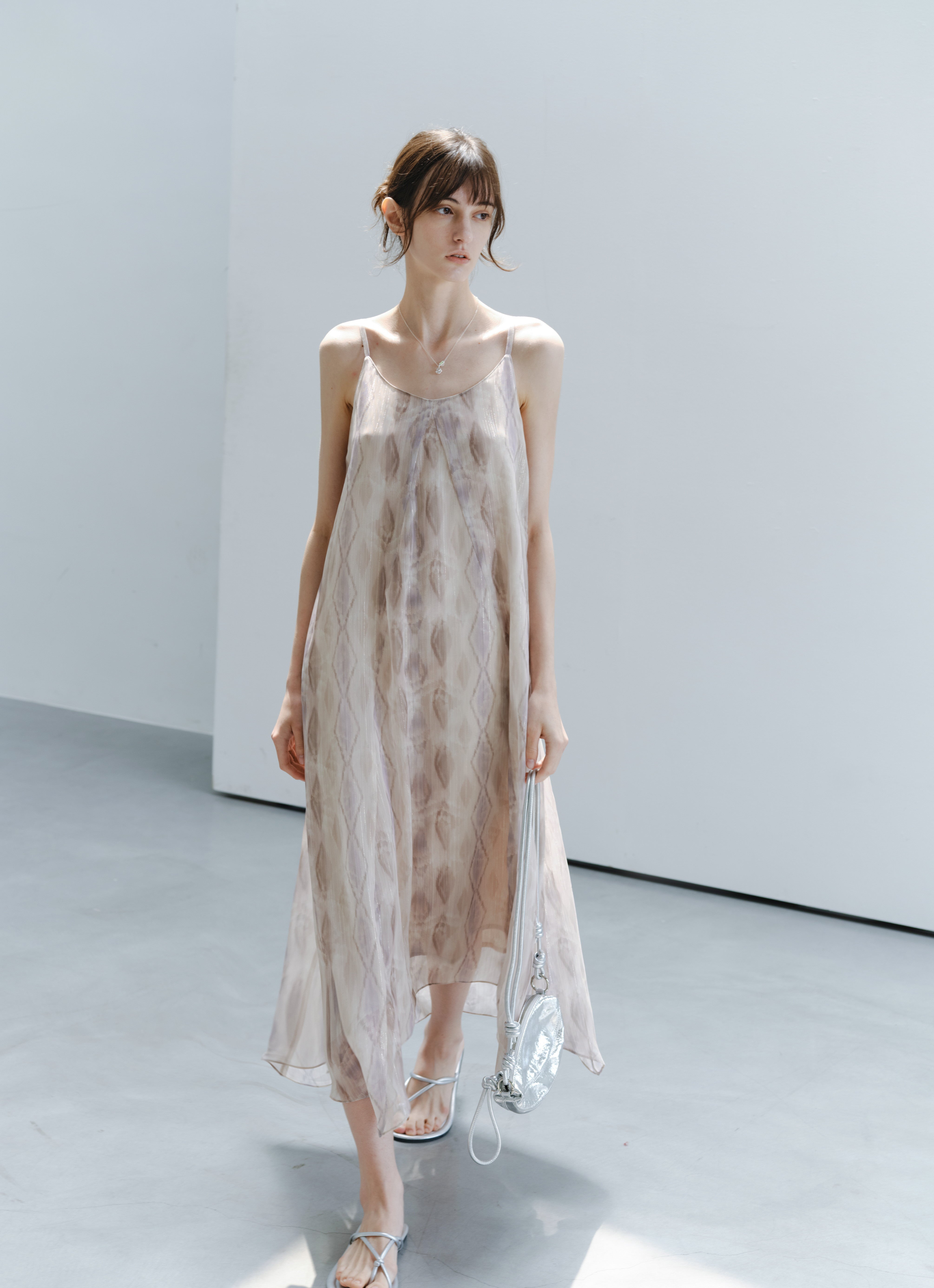 LAYERED SHEER FLORAL DRESS