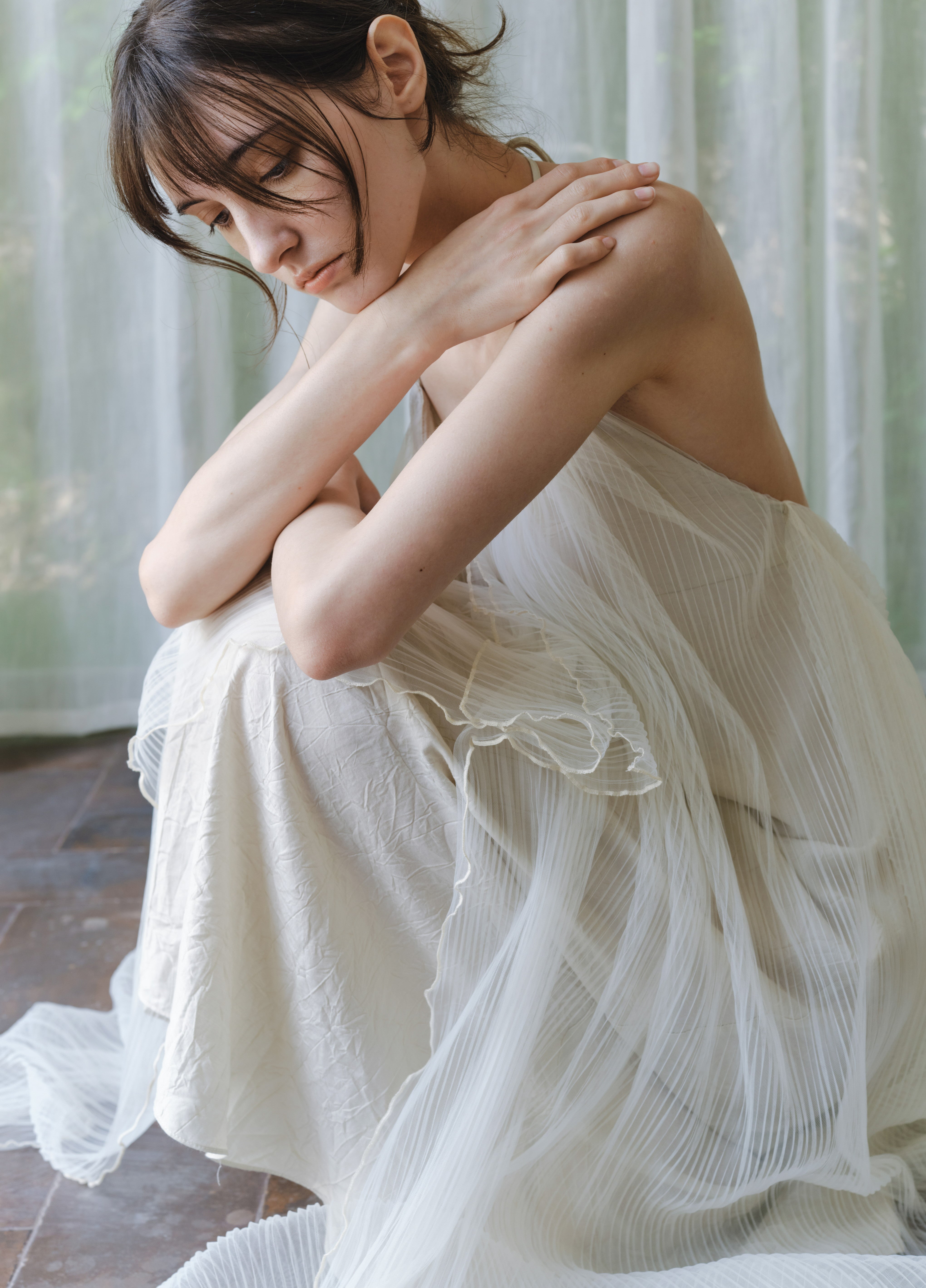 TULLE LAYERED VOLUME DRESS / チュールレイヤードボリュームワンピース