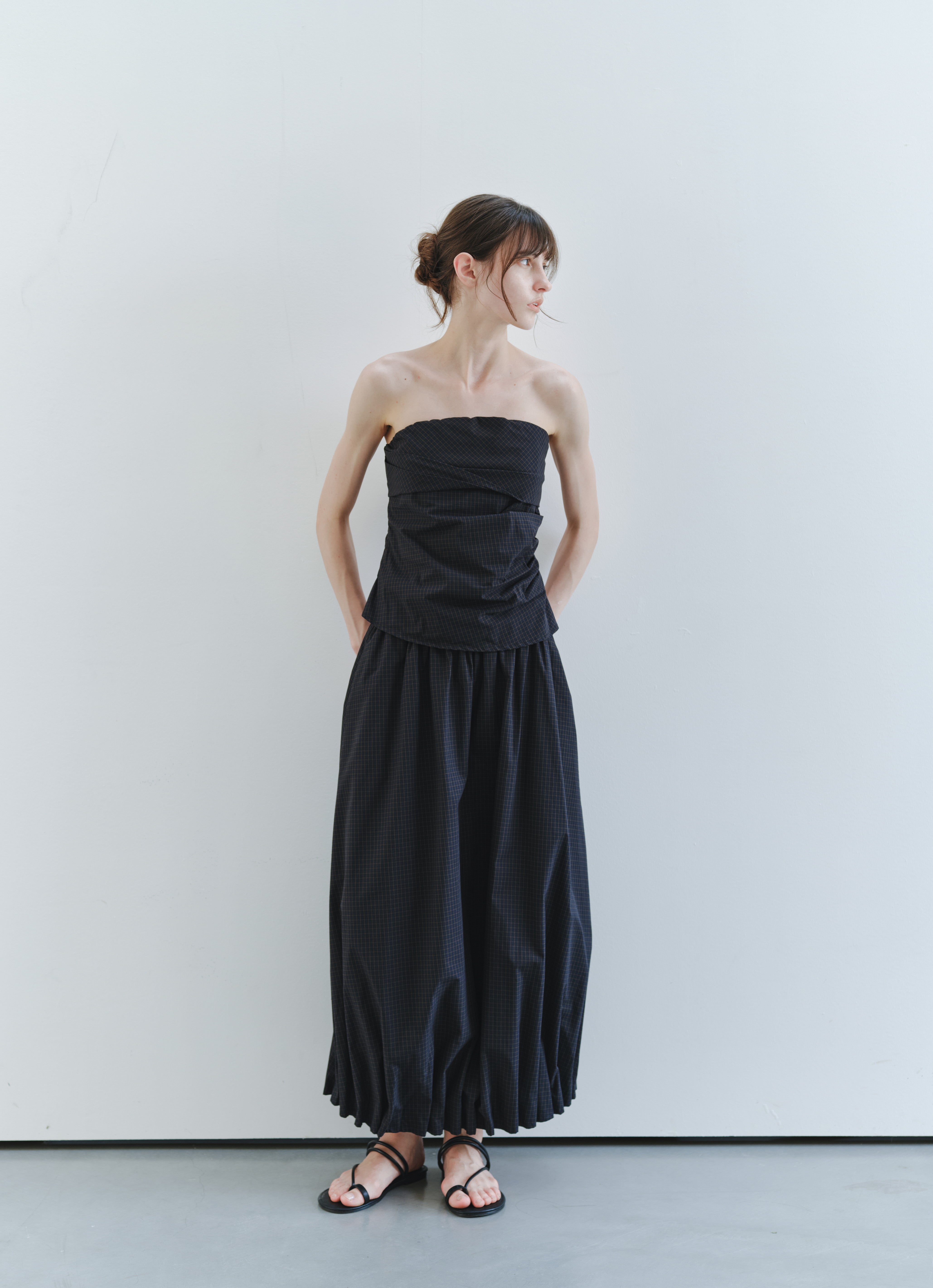 GATHERED HEM BALLOON SKIRT
