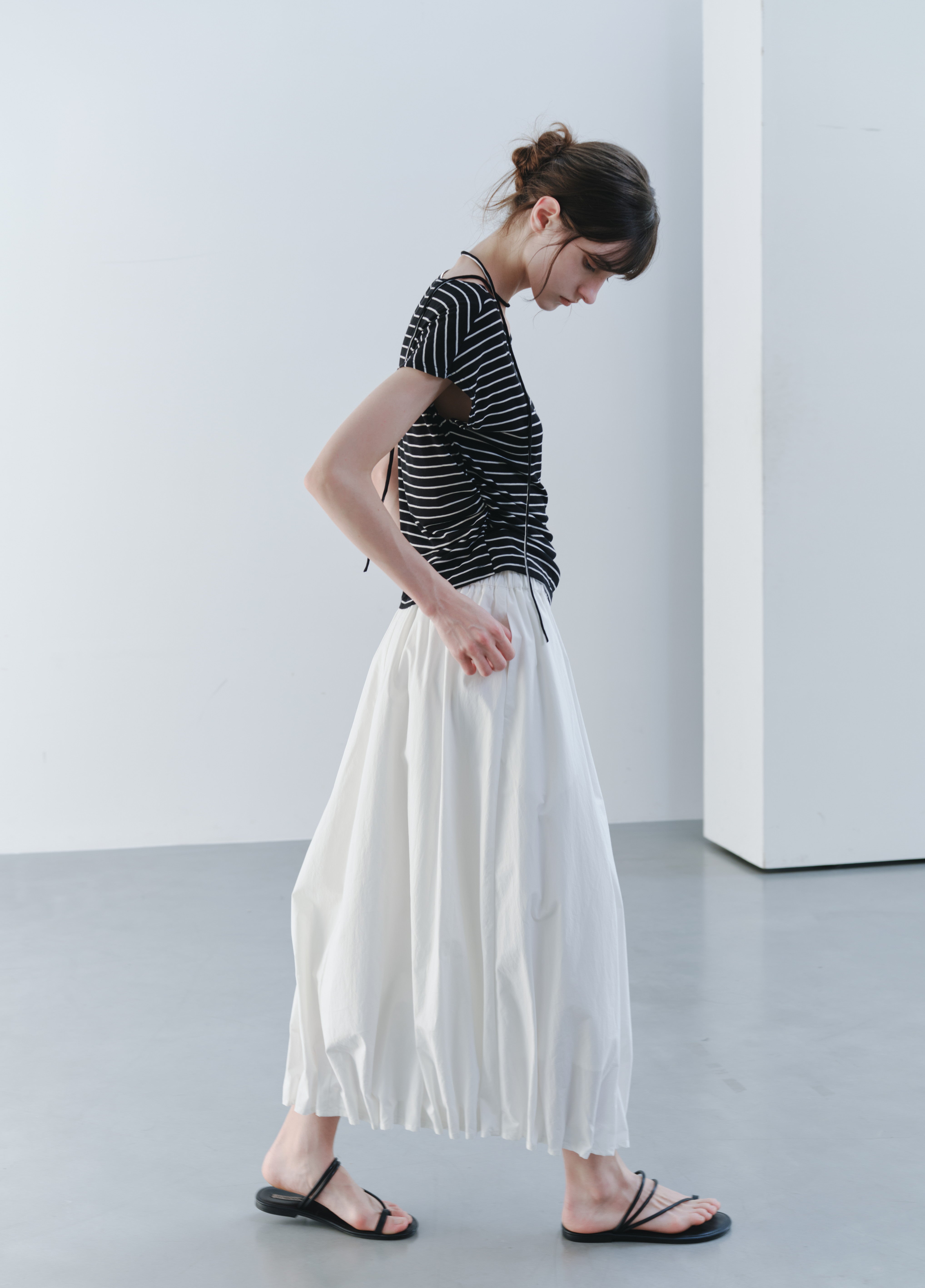 GATHERED HEM BALLOON SKIRT