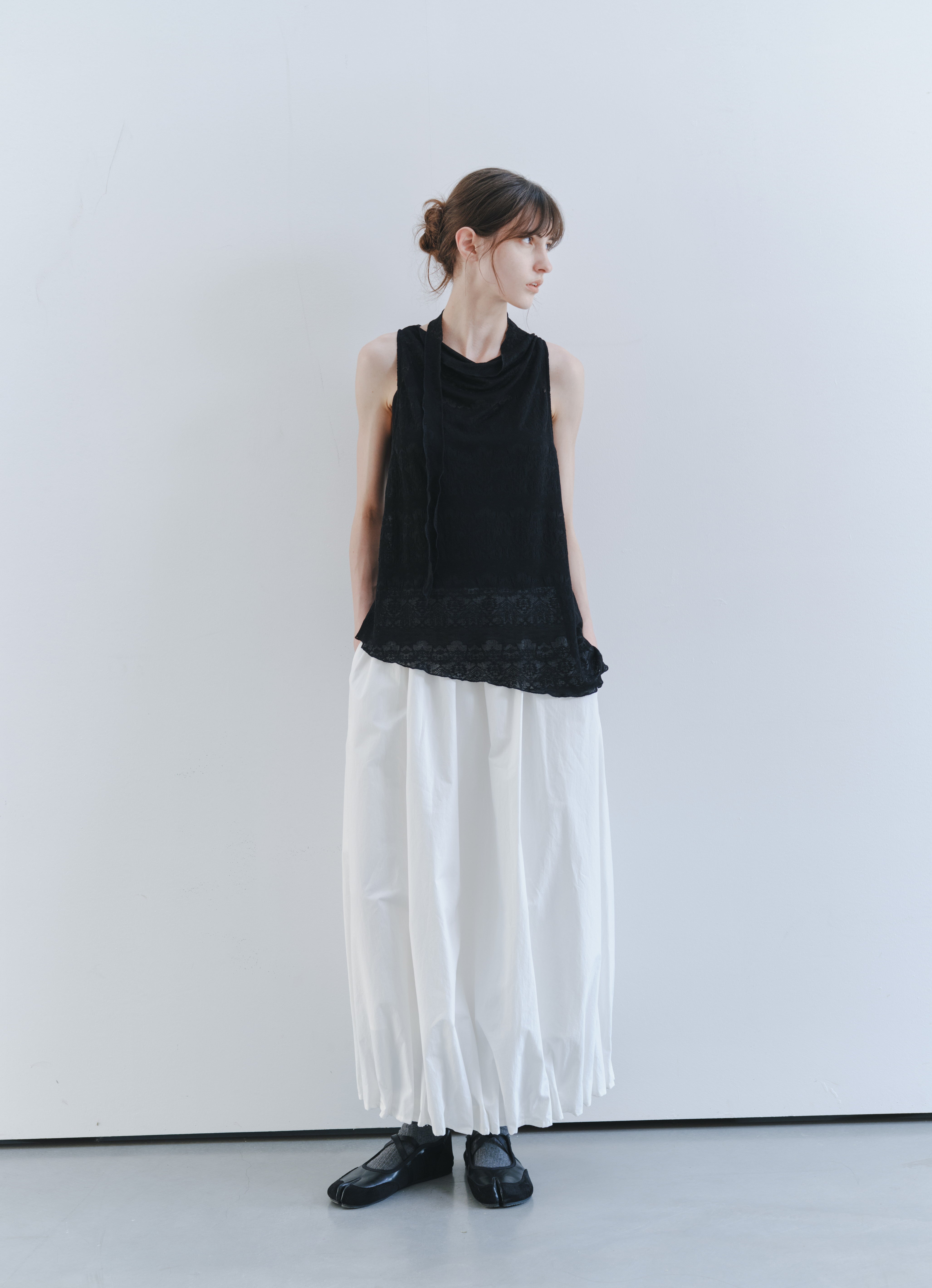 SHEER JACQUARD SOFT BLOUSE