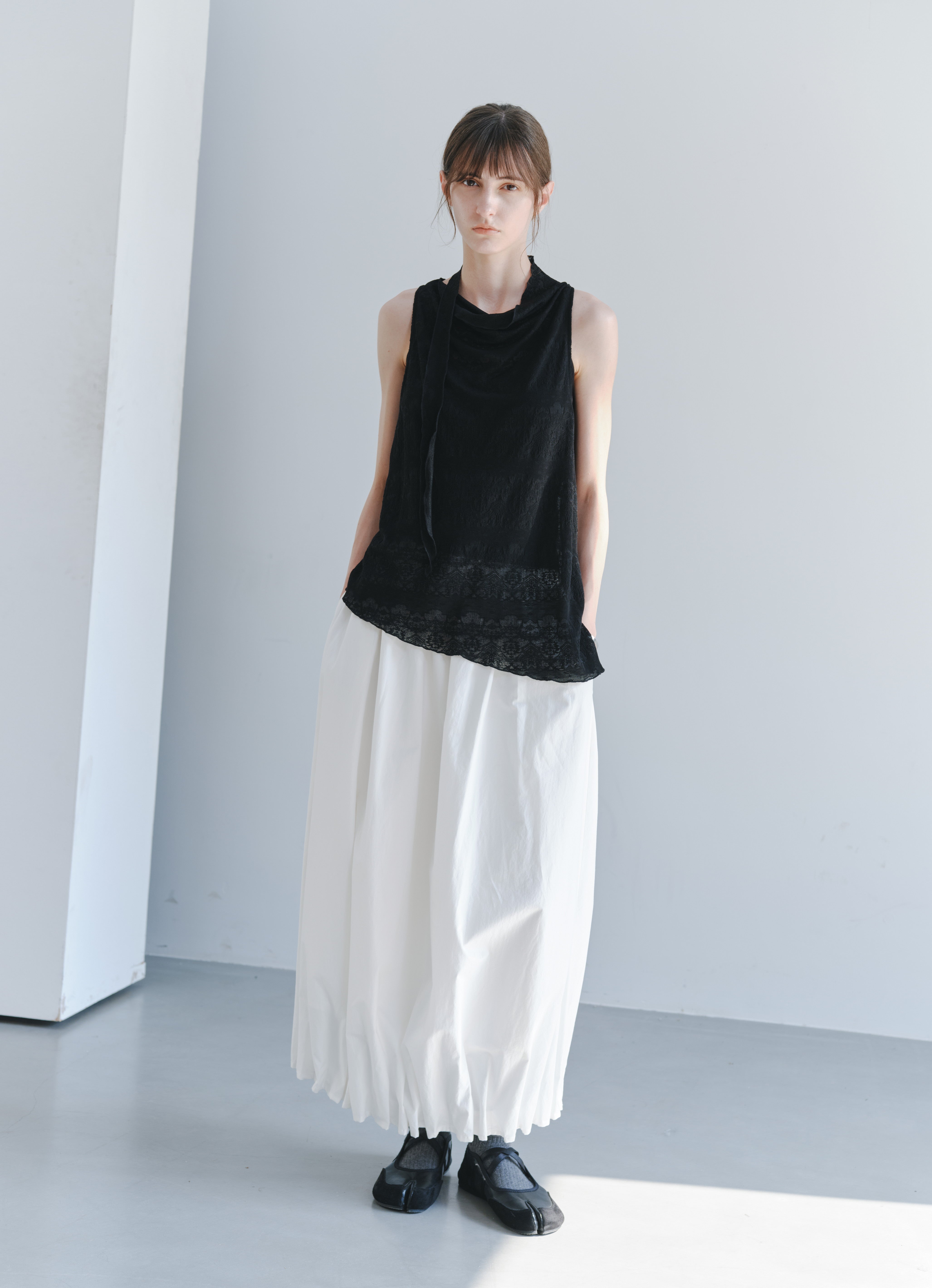 SHEER JACQUARD SOFT BLOUSE