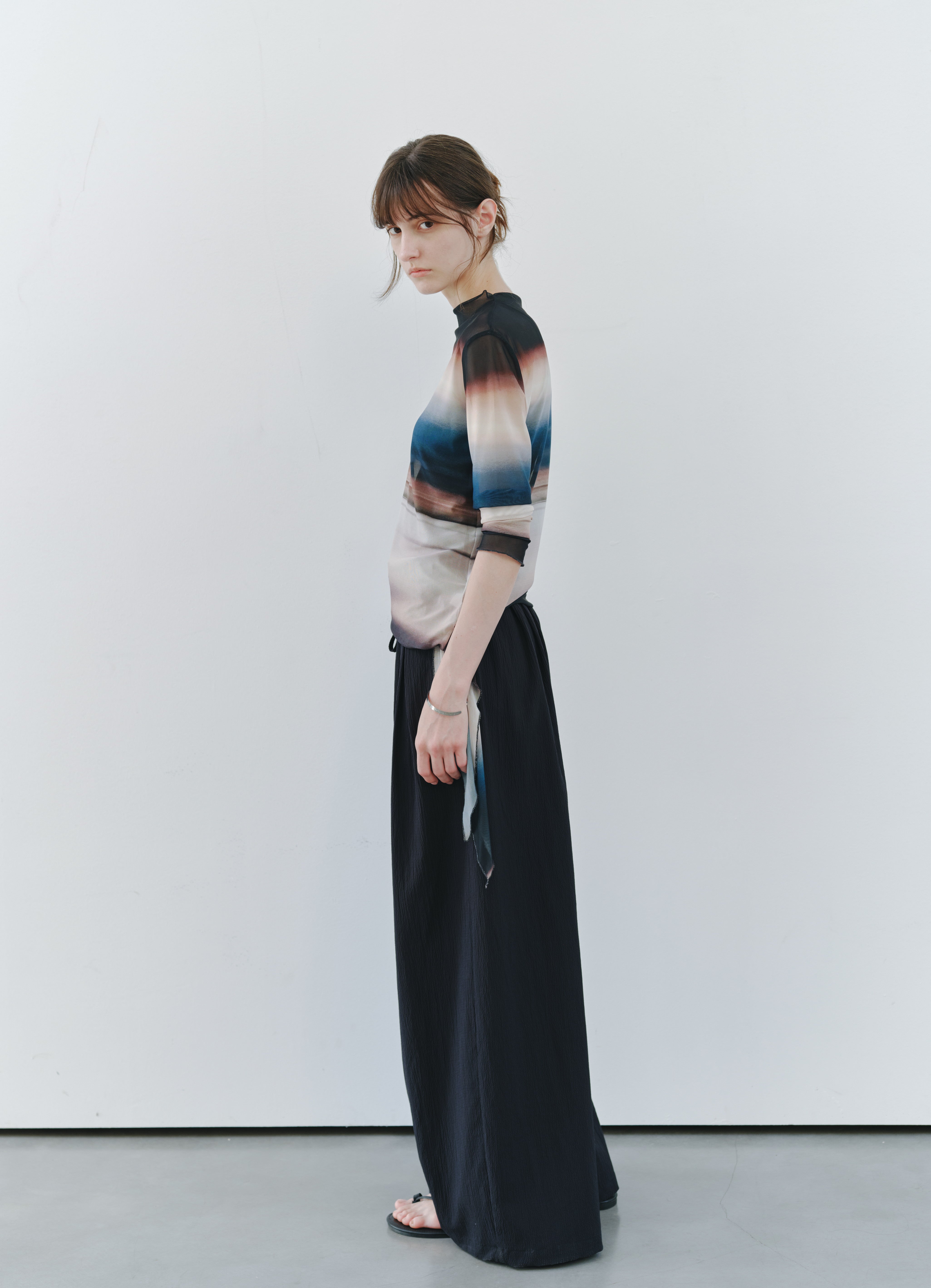 SEERSUCKER WIDE PANTS
