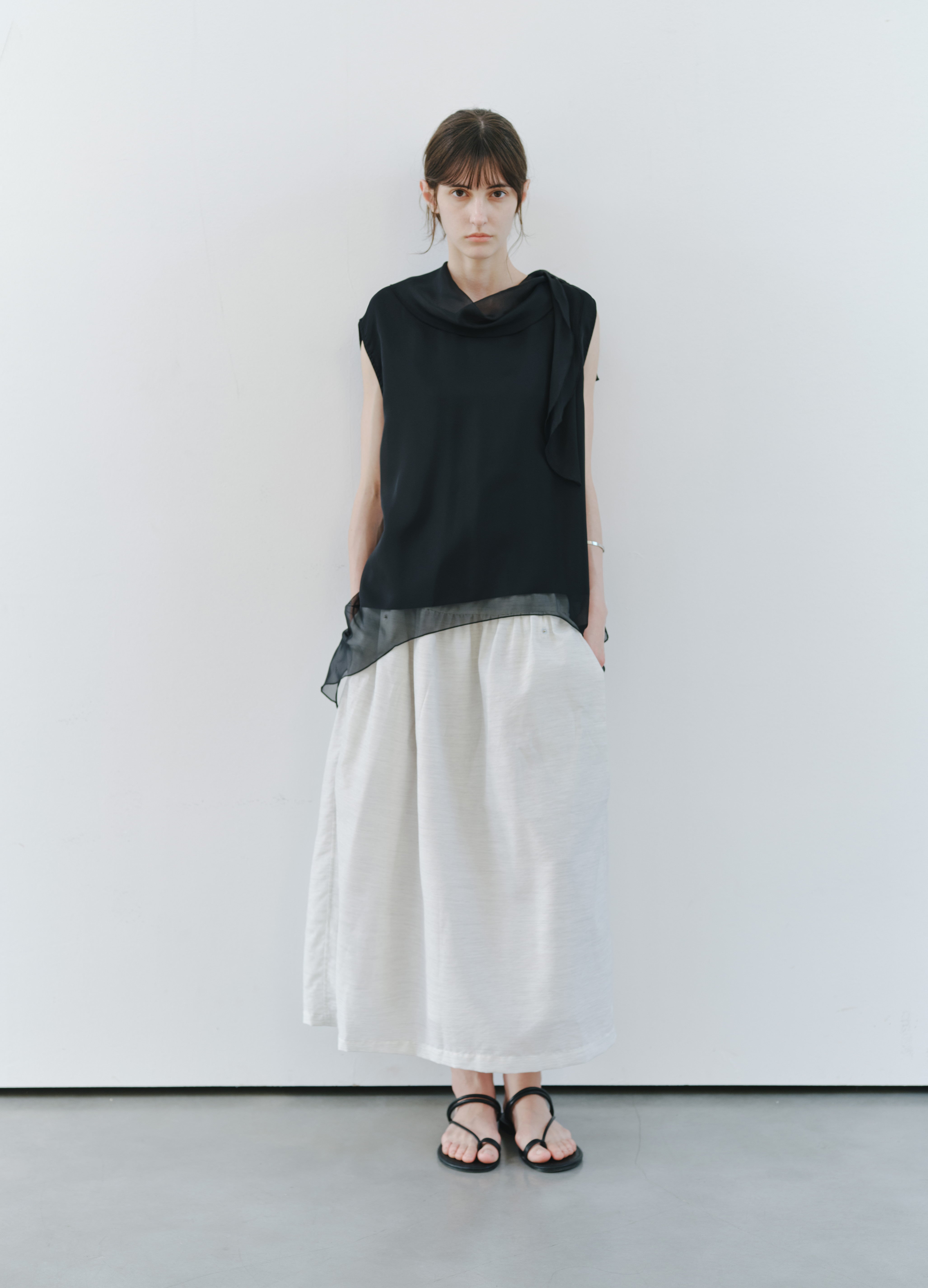 SHEER VEIL LAYERED BLOUSE