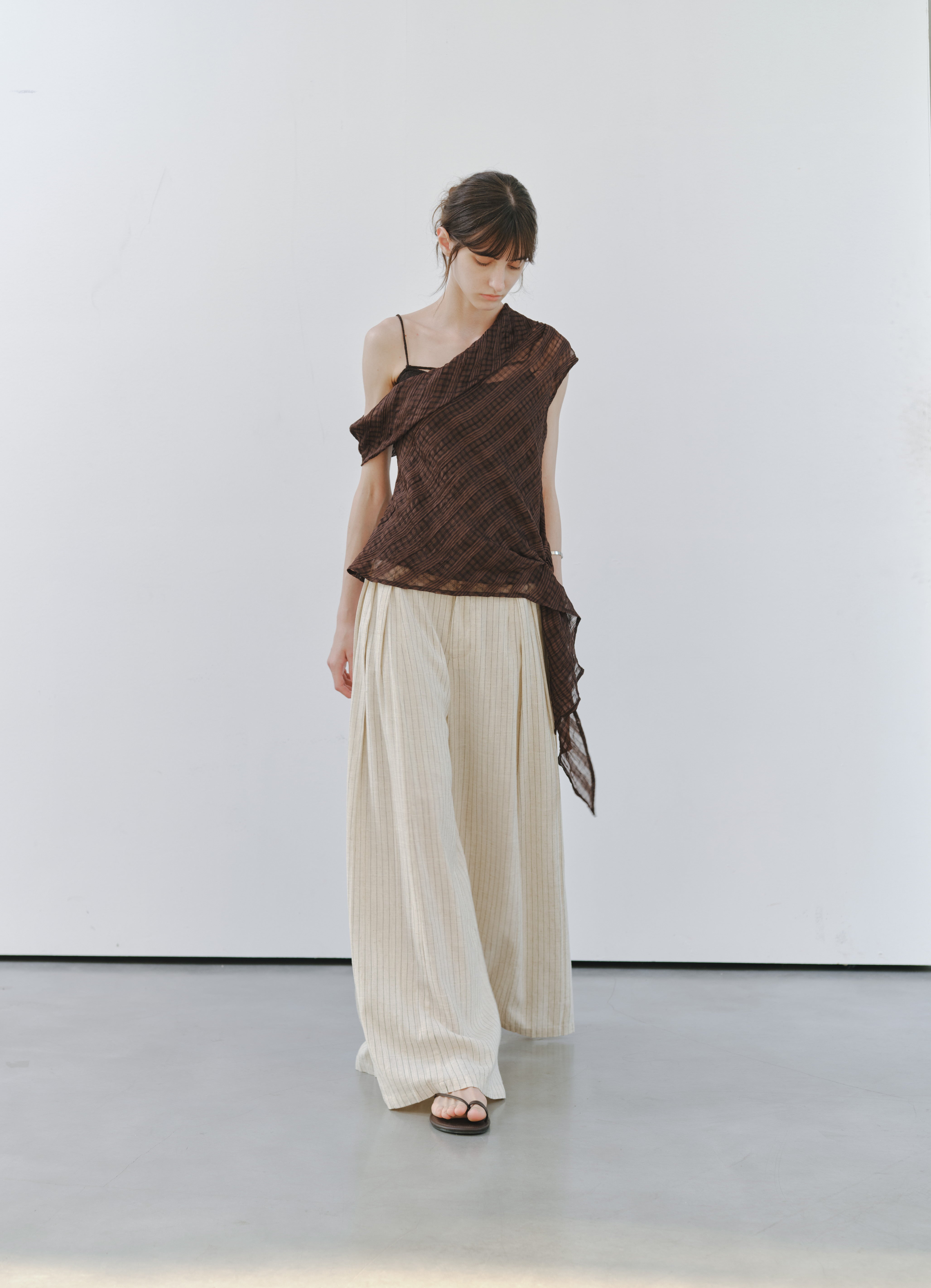 SIDE EDGE CHECK BLOUSE