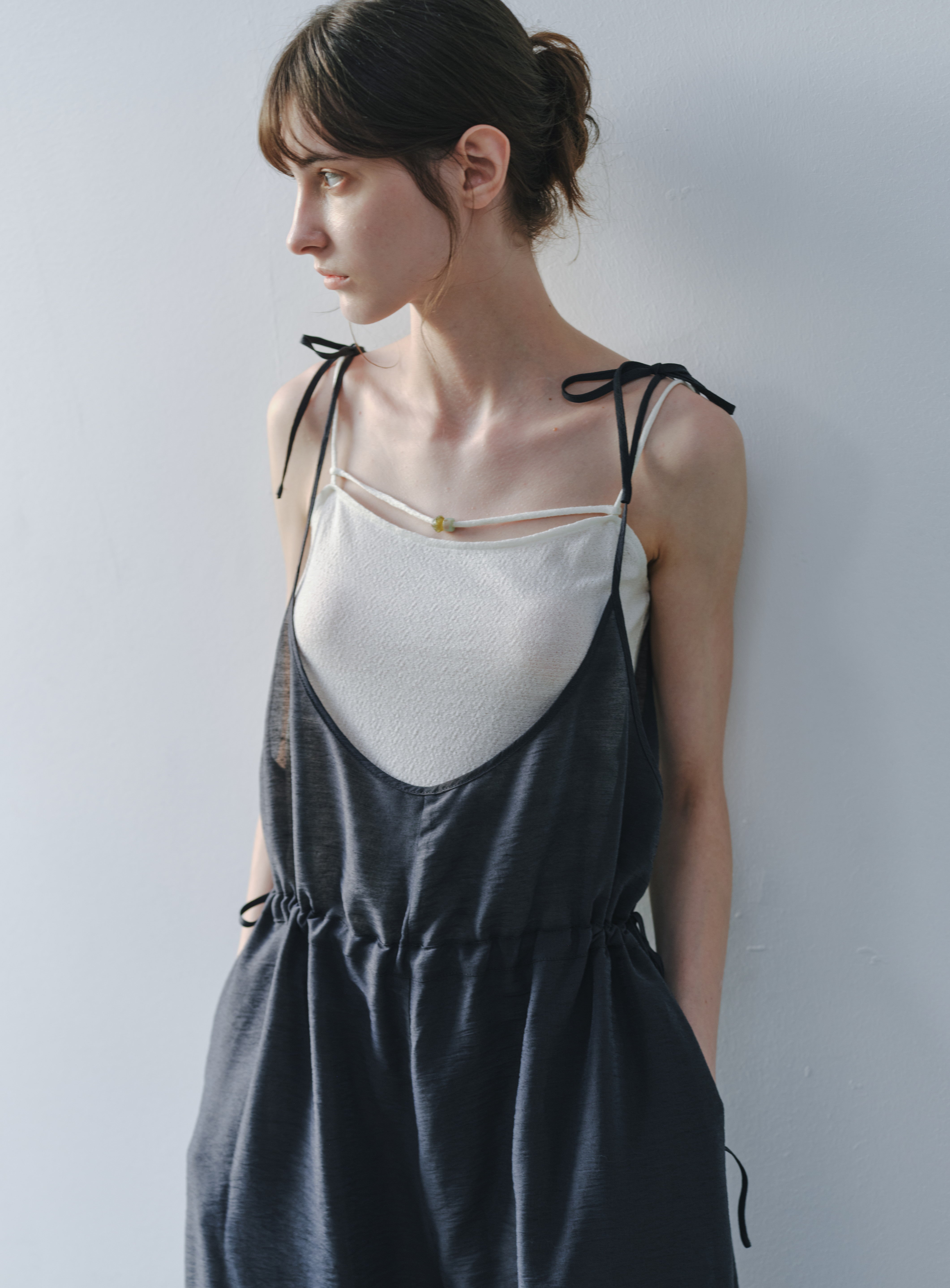2WAY HALF SHEER JUMPSUIT