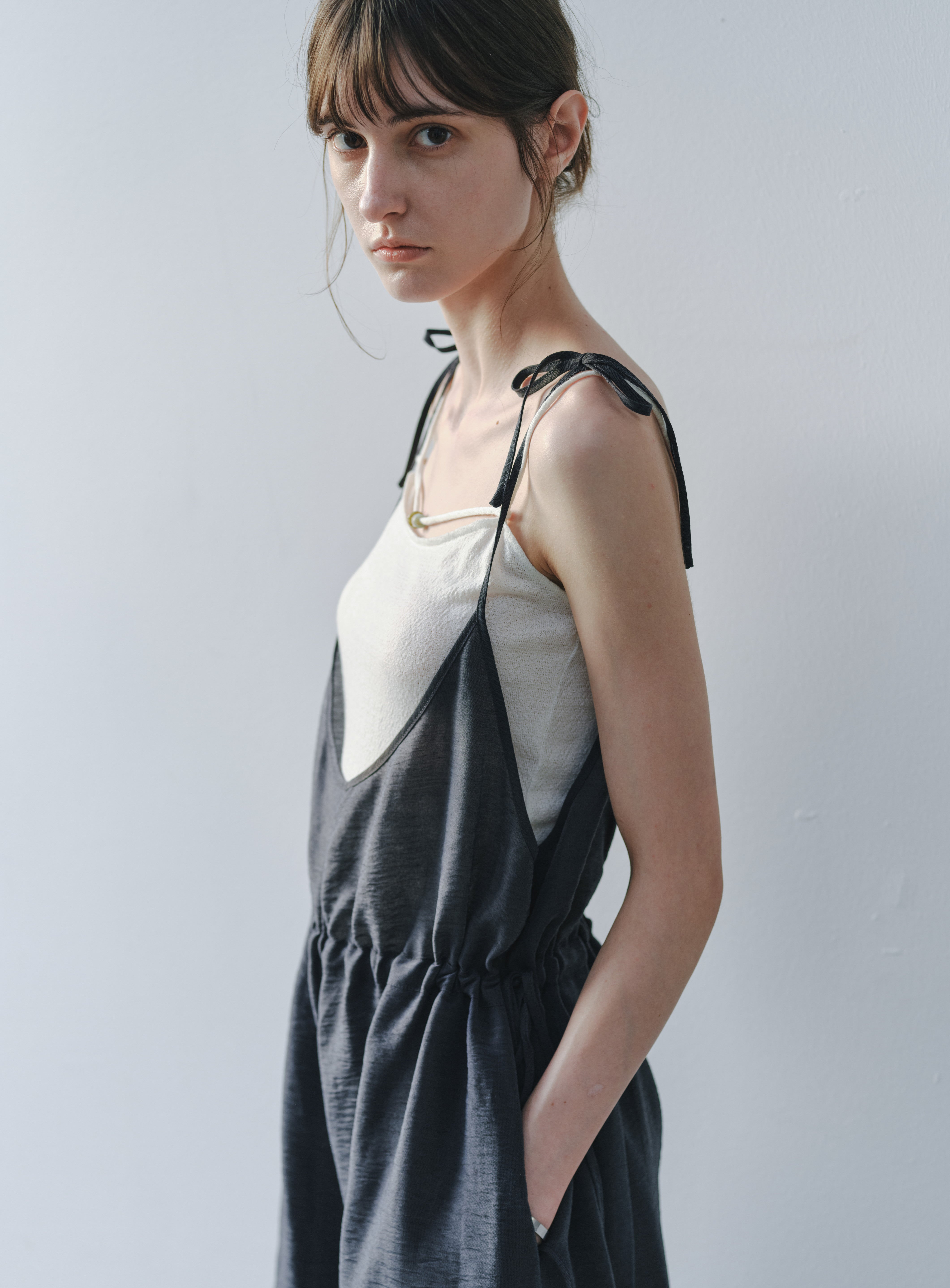 2WAY HALF SHEER JUMPSUIT