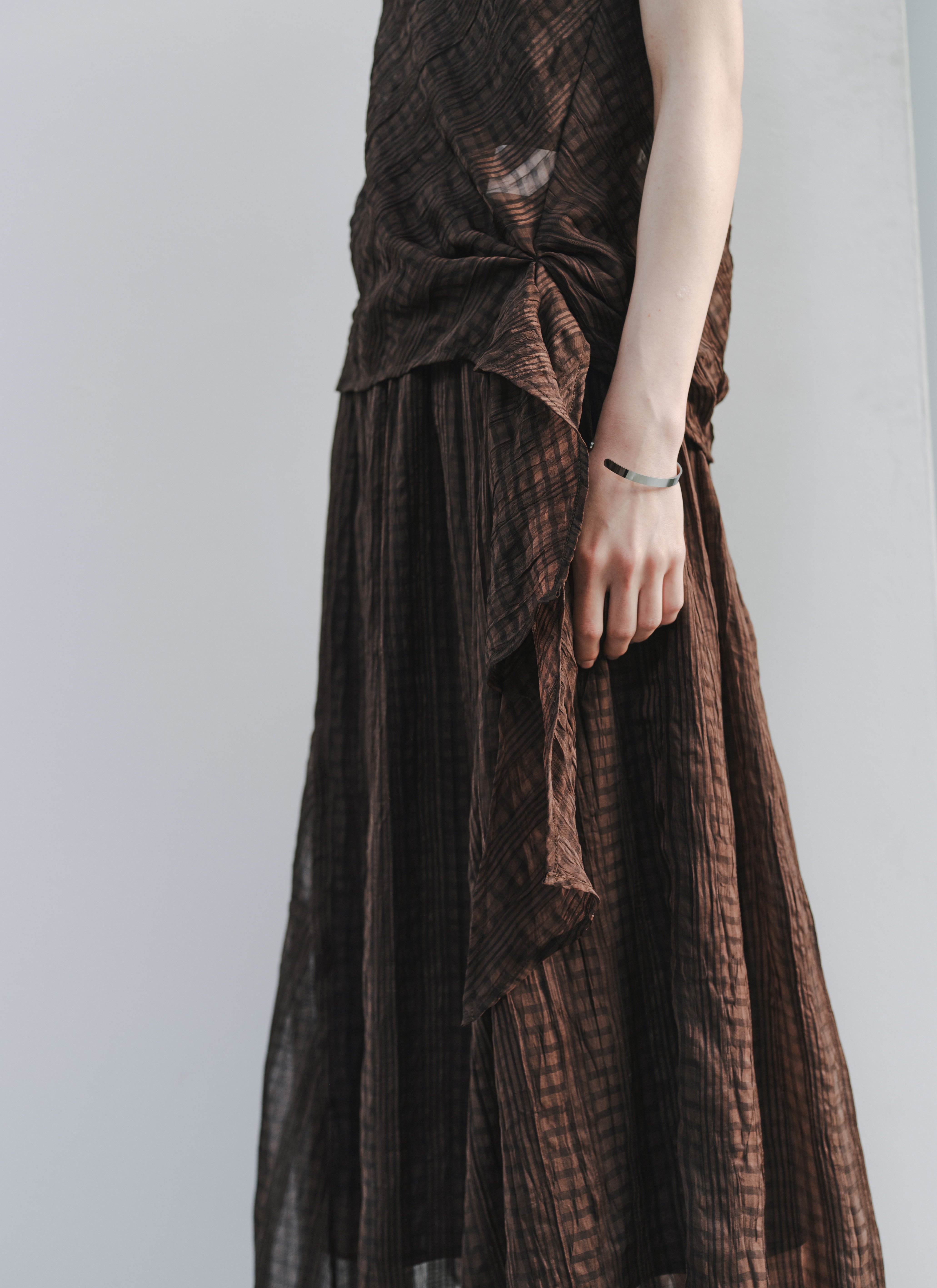 SIDE EDGE CHECK BLOUSE
