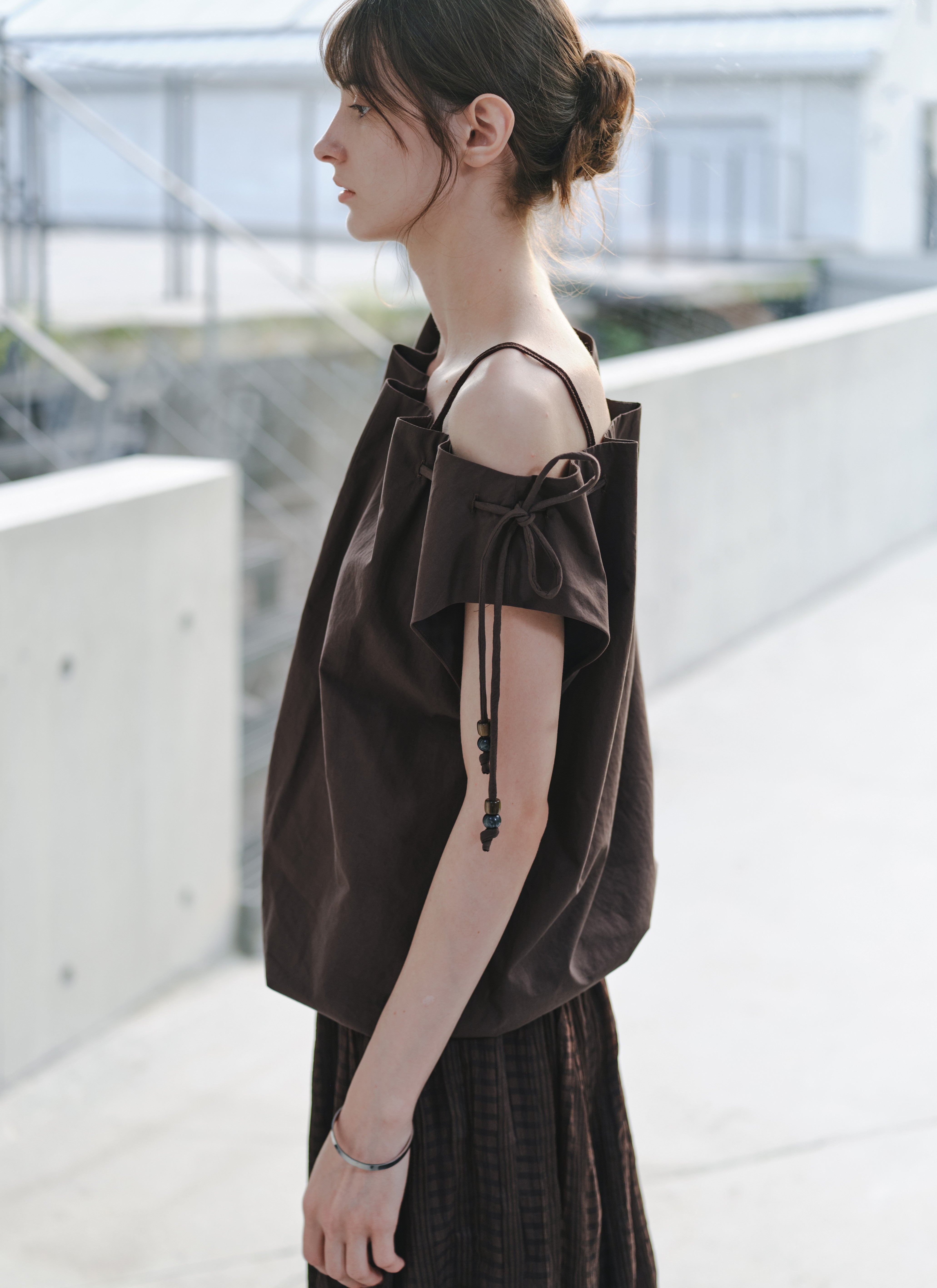 2WAY STRING POUCH BLOUSE