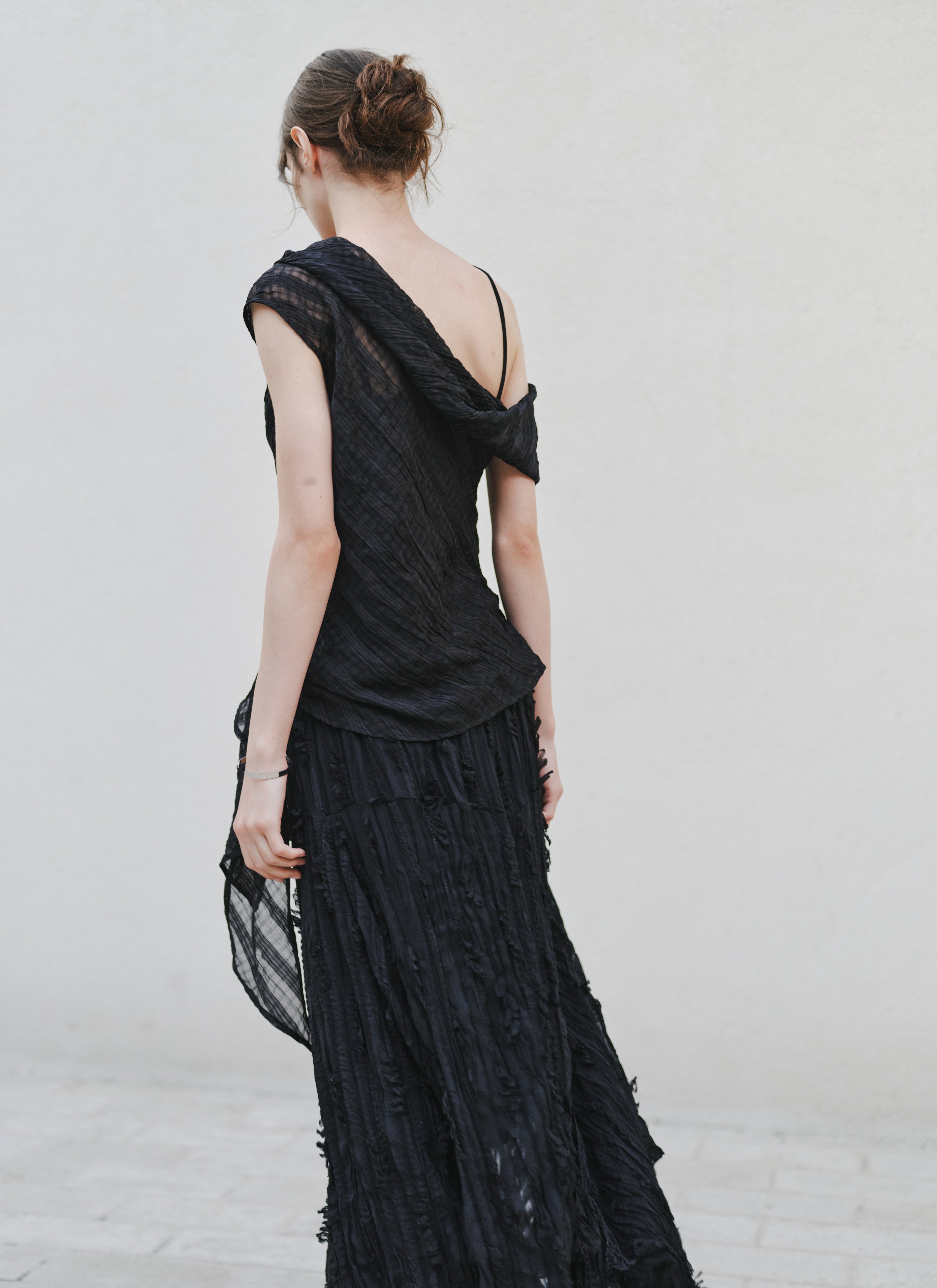 SIDE EDGE CHECK BLOUSE