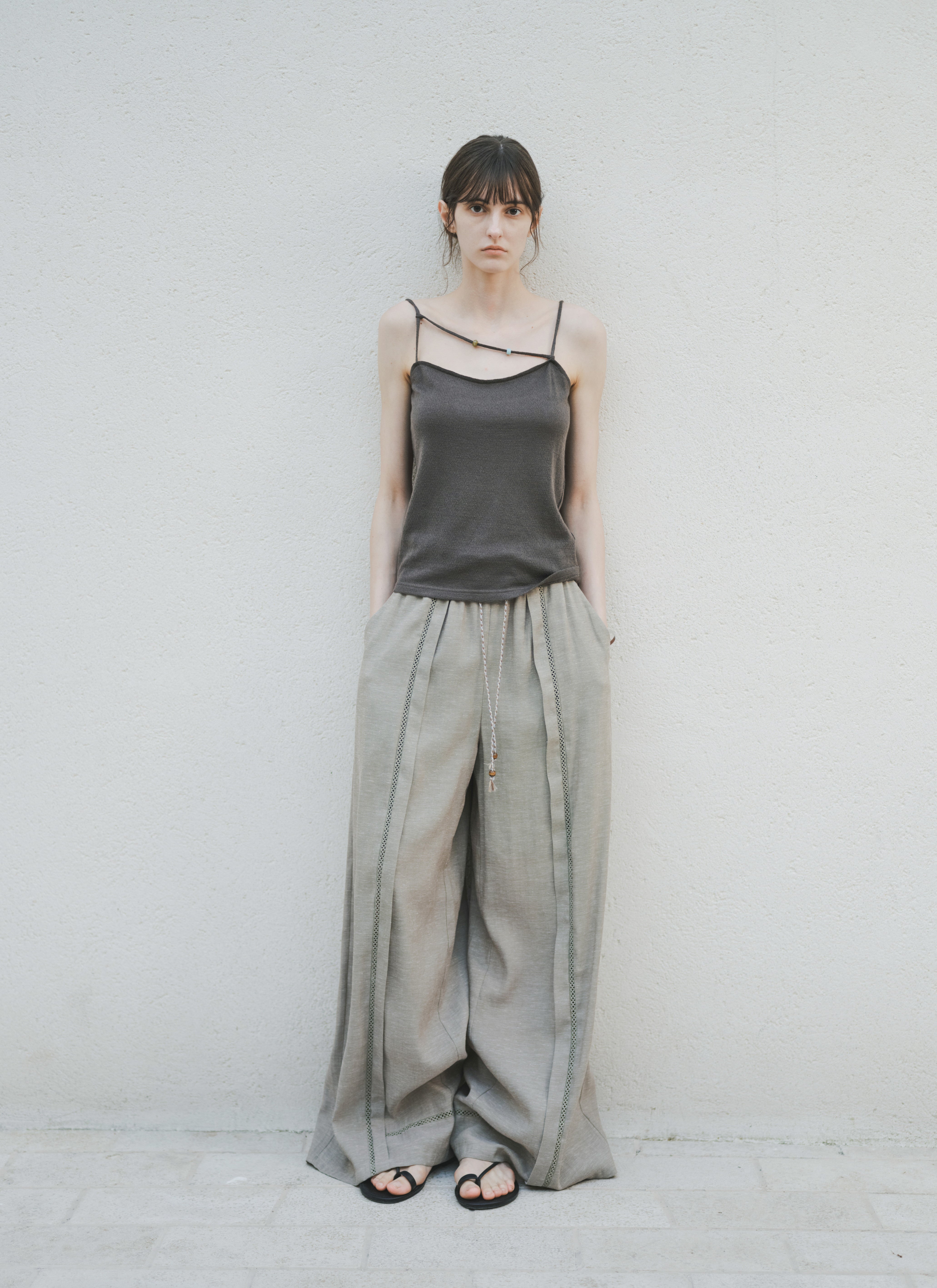 CROCHET LINE WIDE PANTS