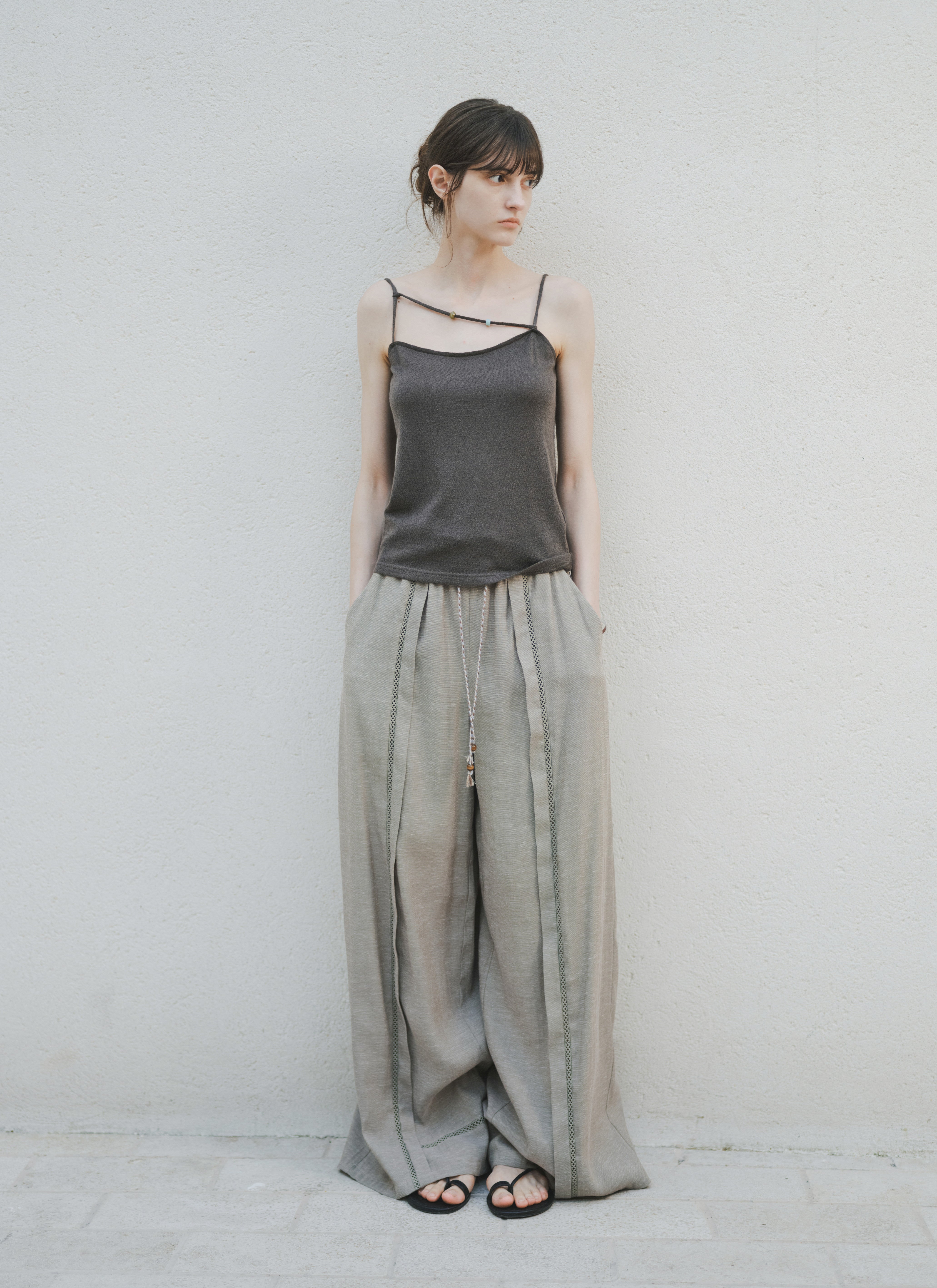 CROCHET LINE WIDE PANTS