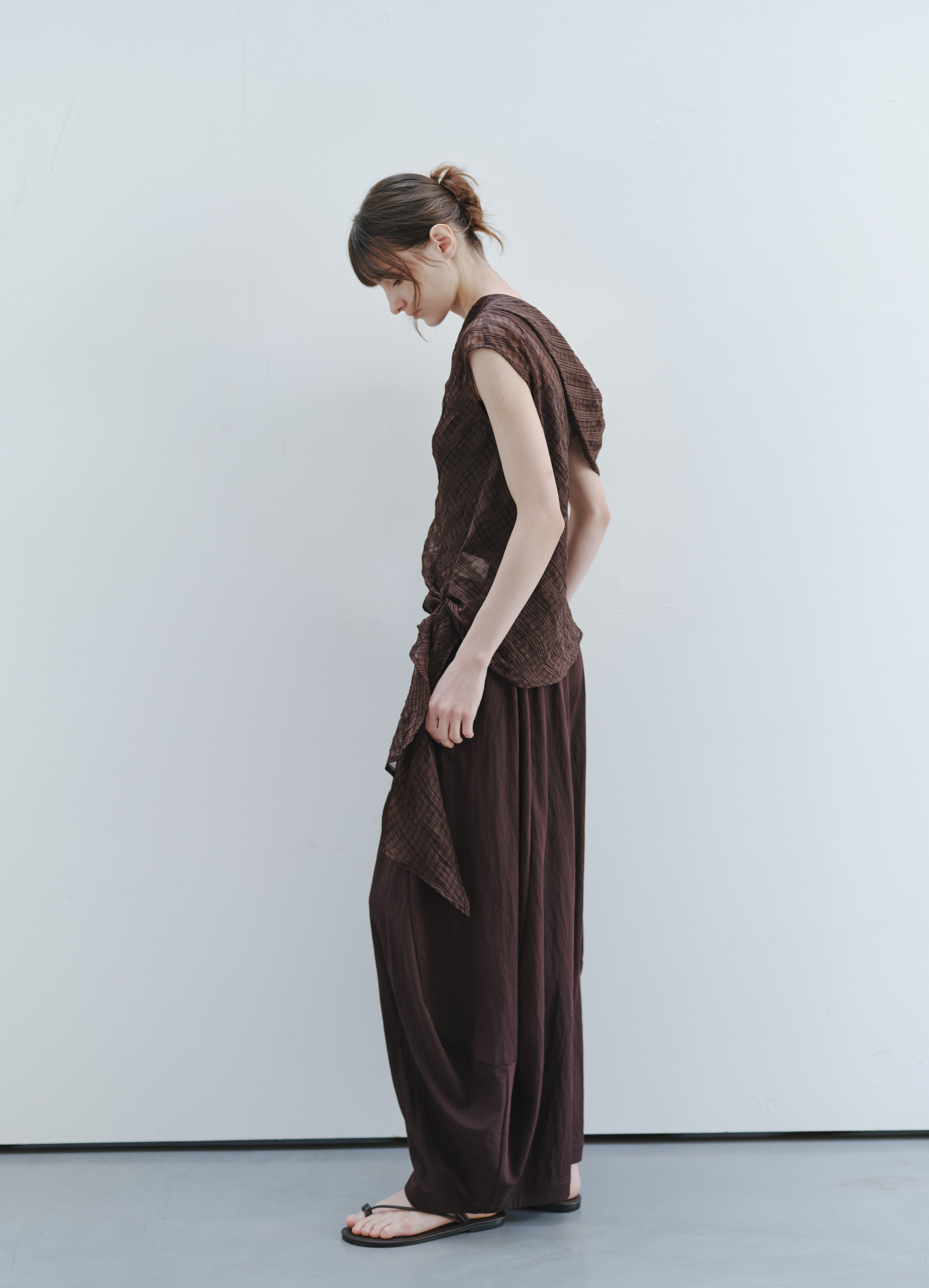 SIDE EDGE CHECK BLOUSE