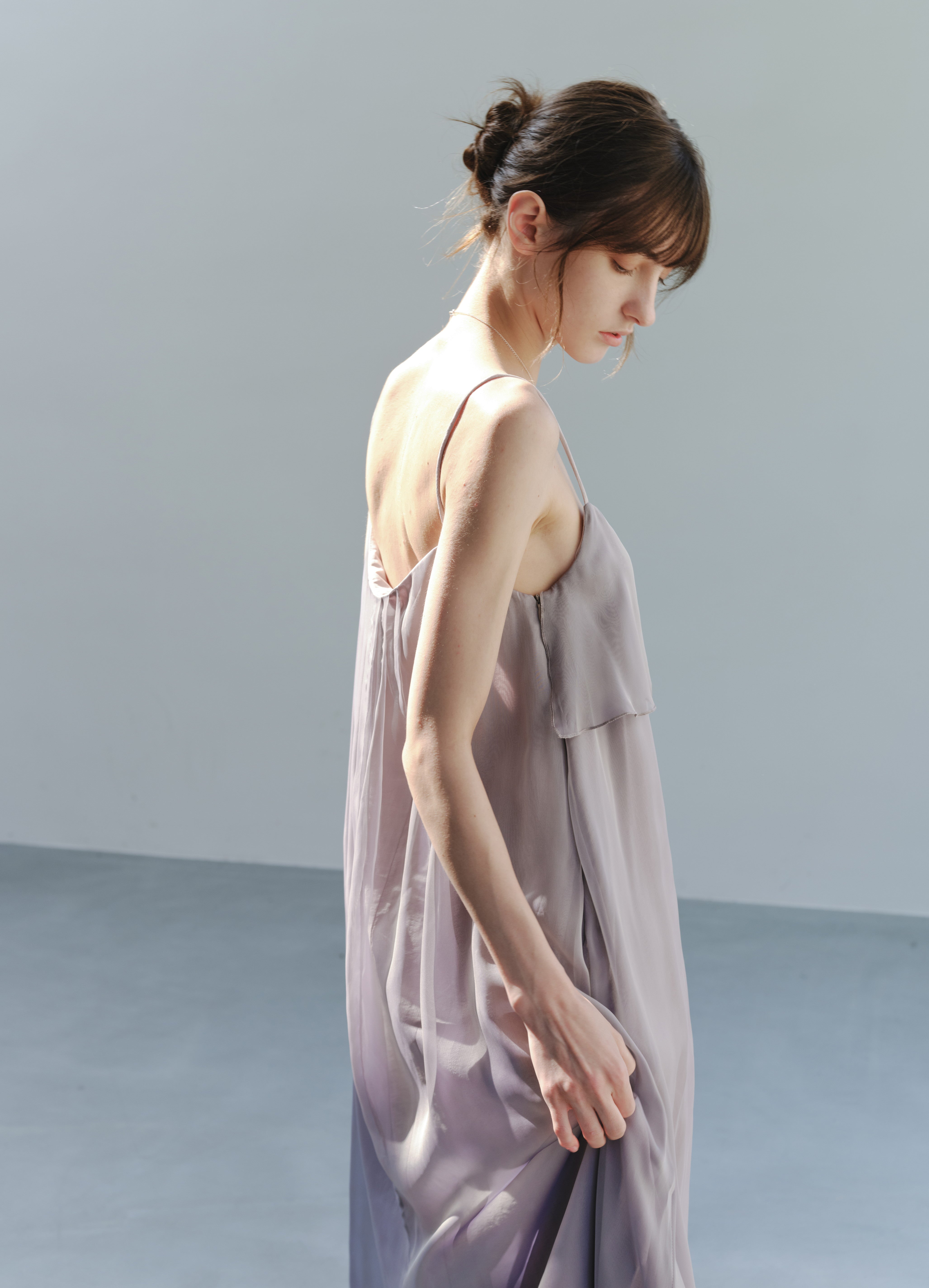 LAYERED PURPLE FLARE DRESS