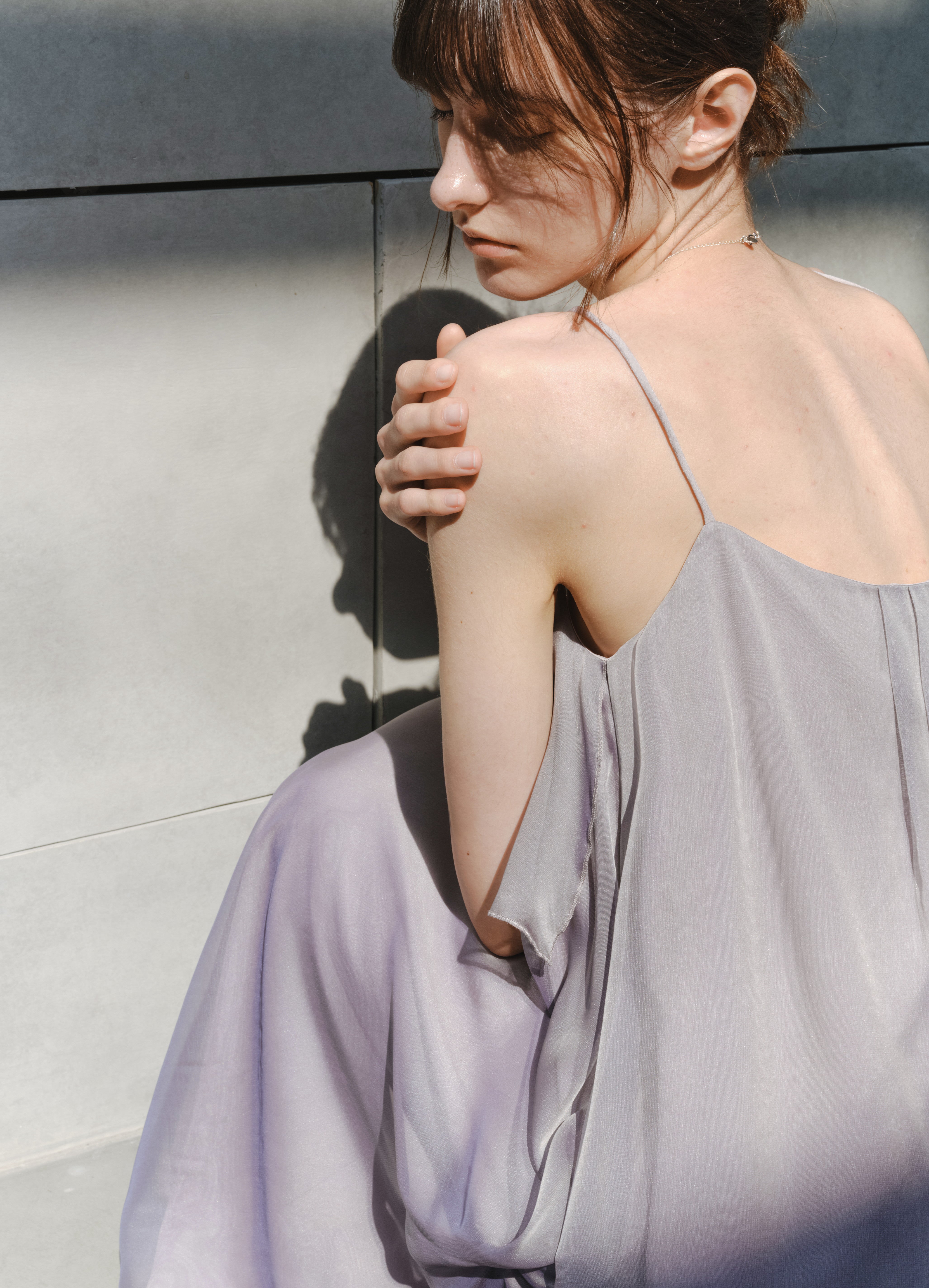 LAYERED PURPLE FLARE DRESS