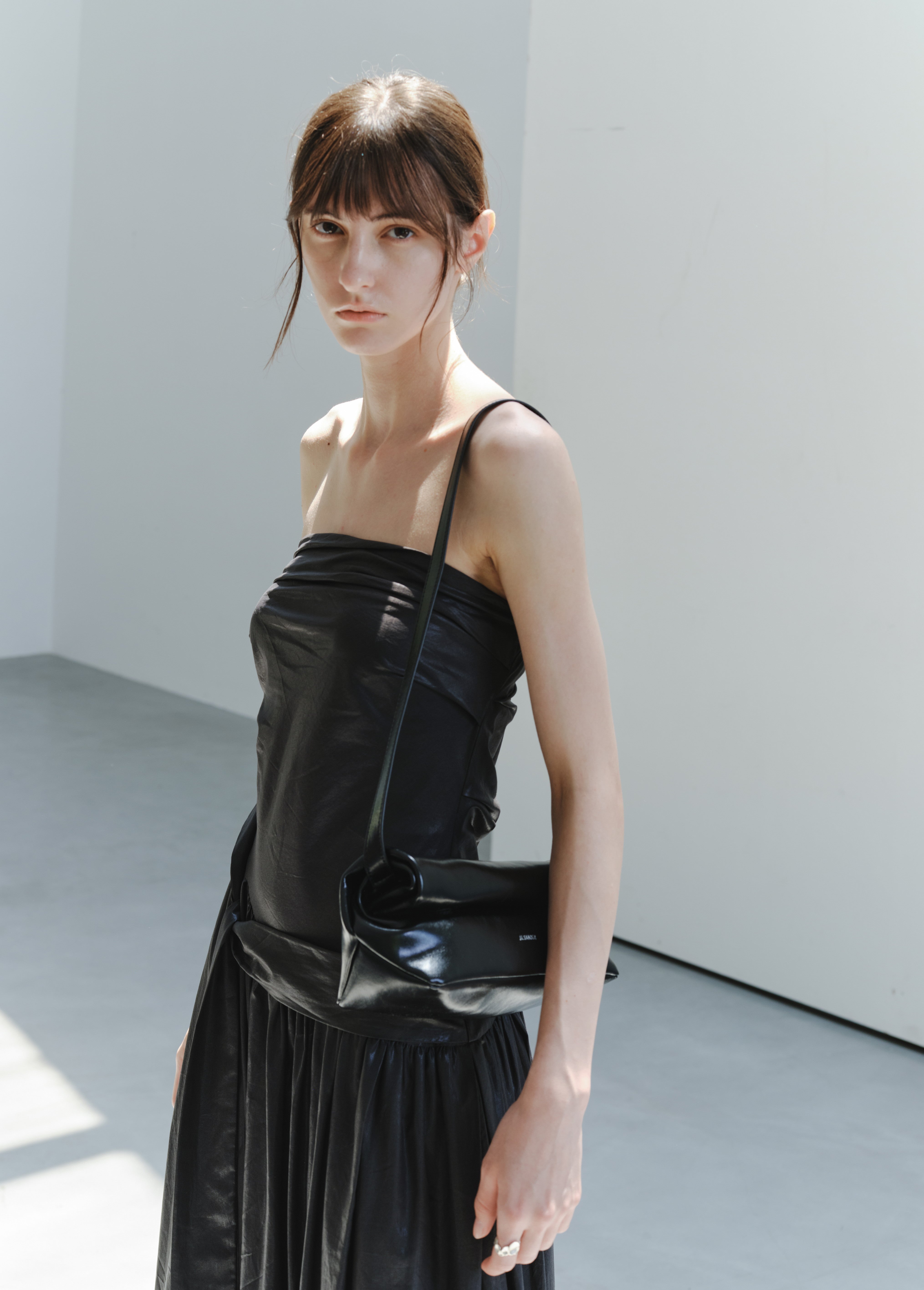 GATHER FIT GLOSS DRESS