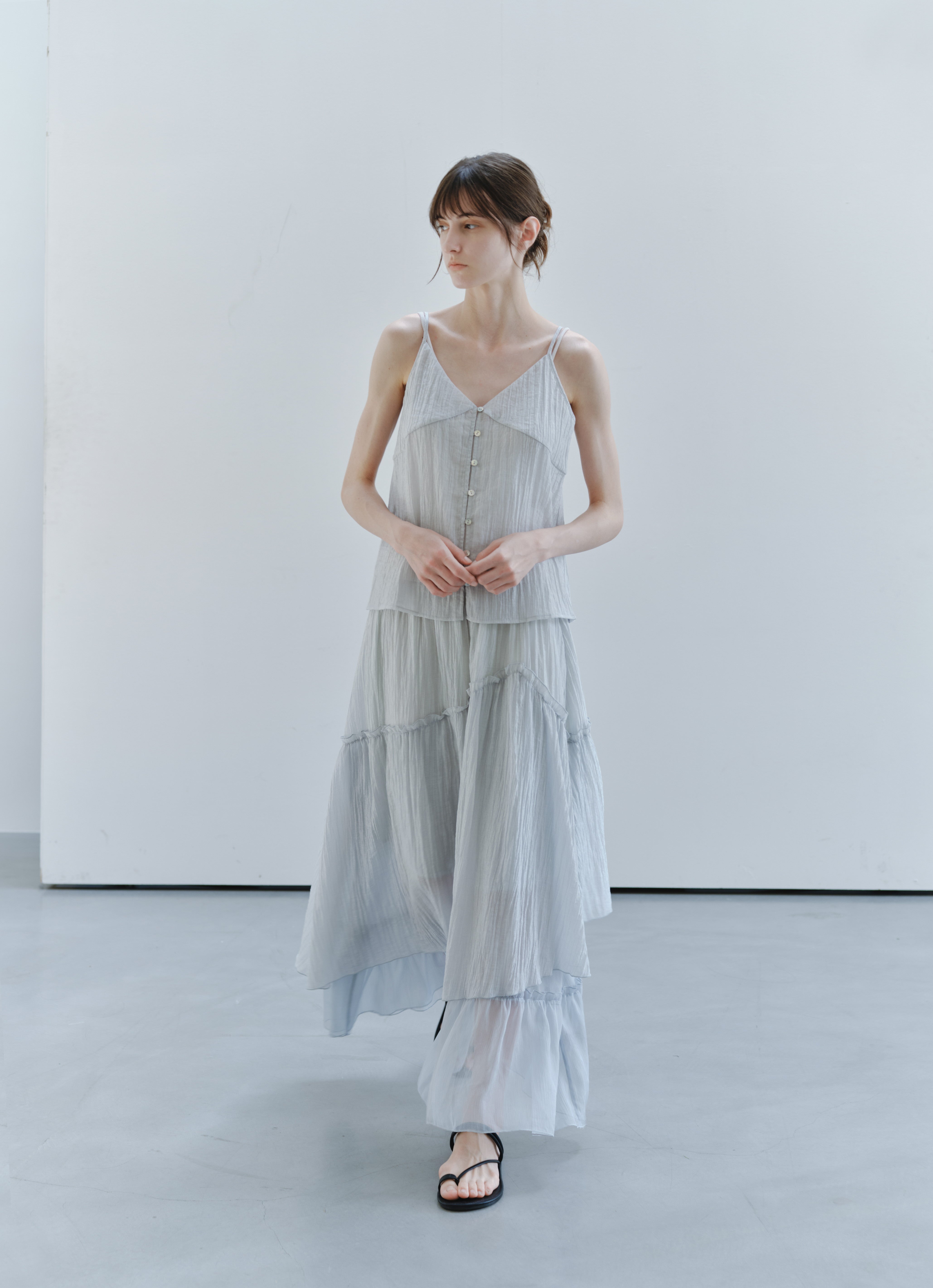 SHEER FRILL TIERED SKIRT