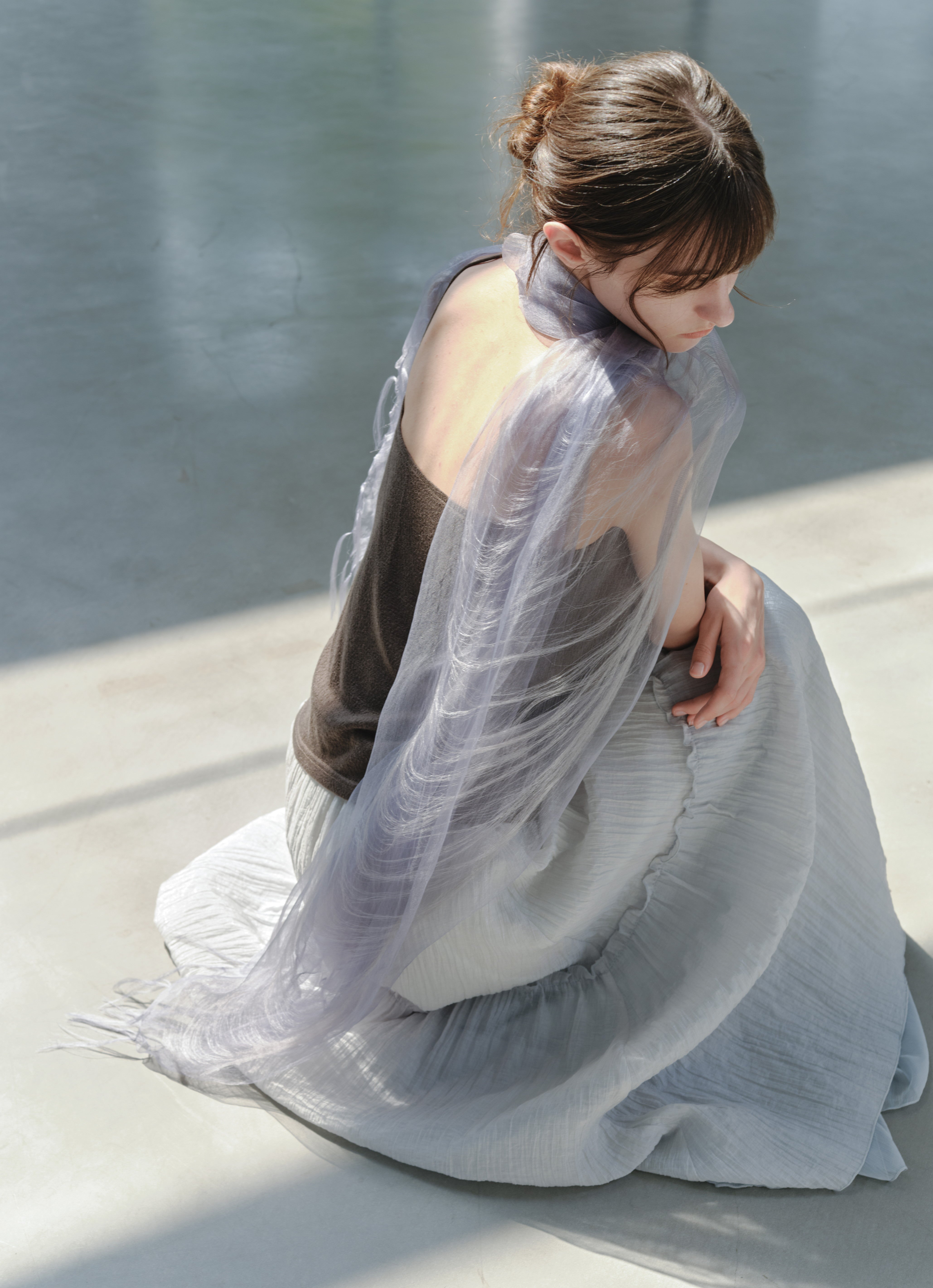 SHEER FRILL TIERED SKIRT