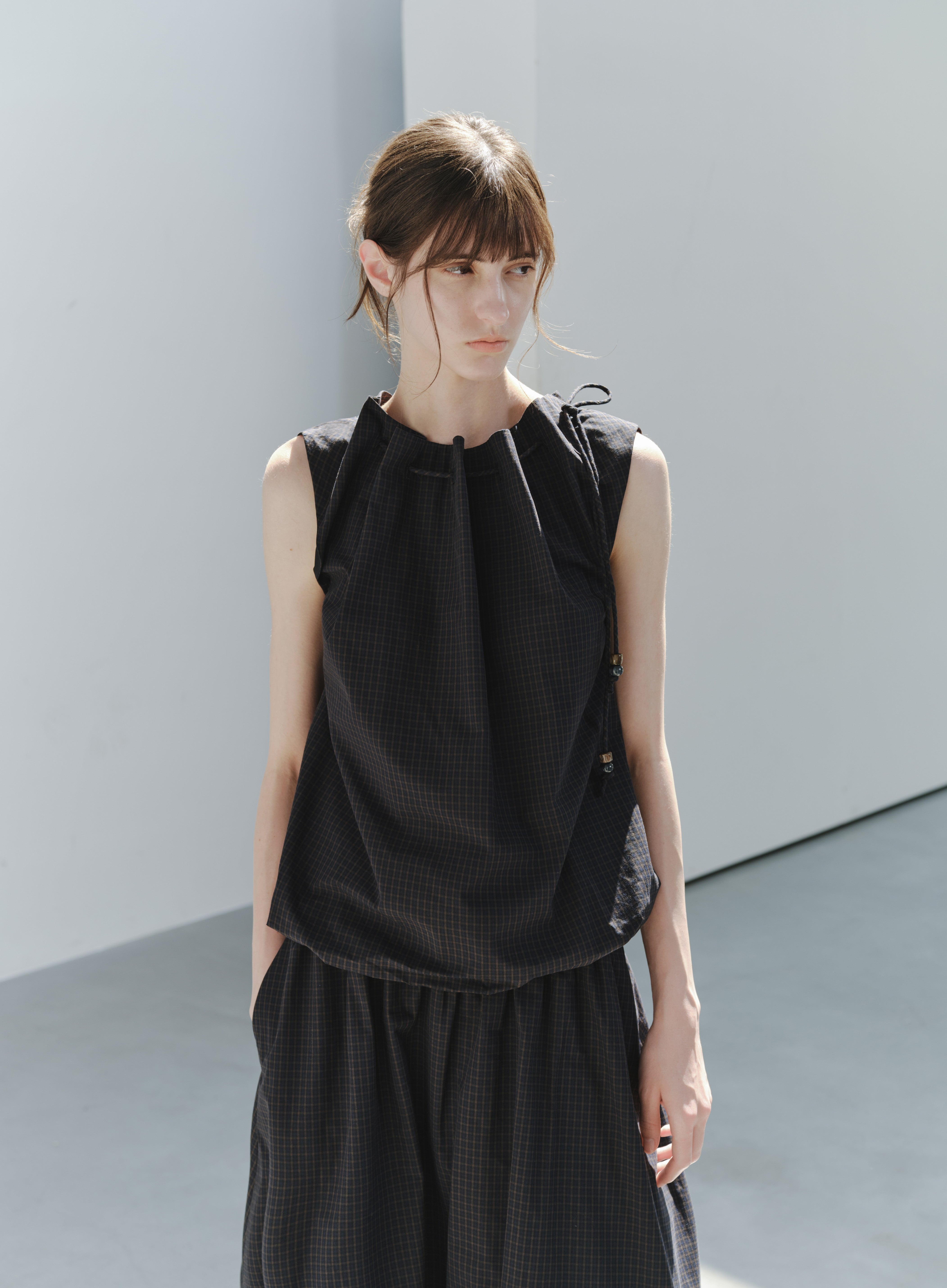 2WAY STRING POUCH BLOUSE