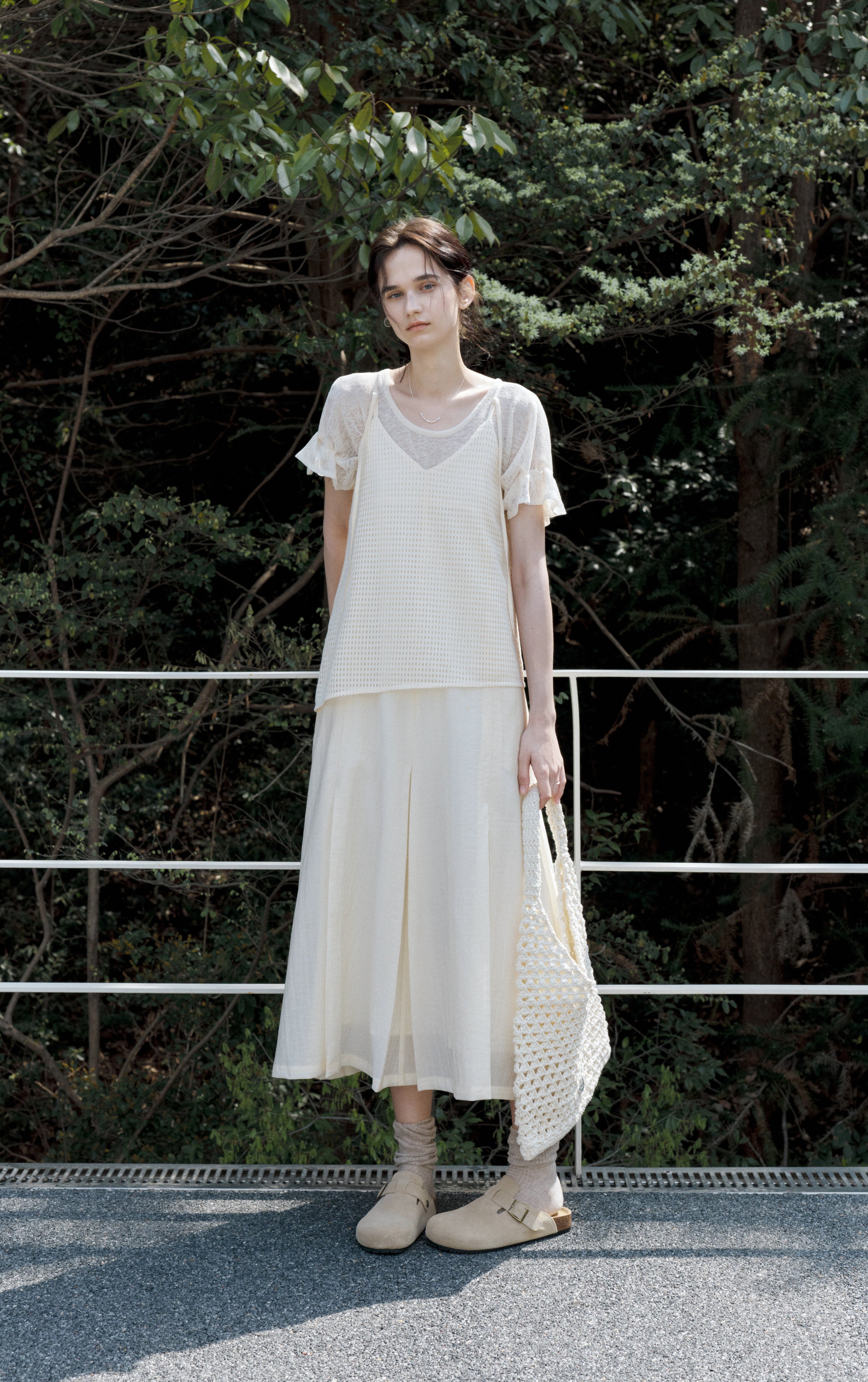 MESH LAYERED CAMISOLE DRESS / メッシュレイヤードキャミソールワンピース