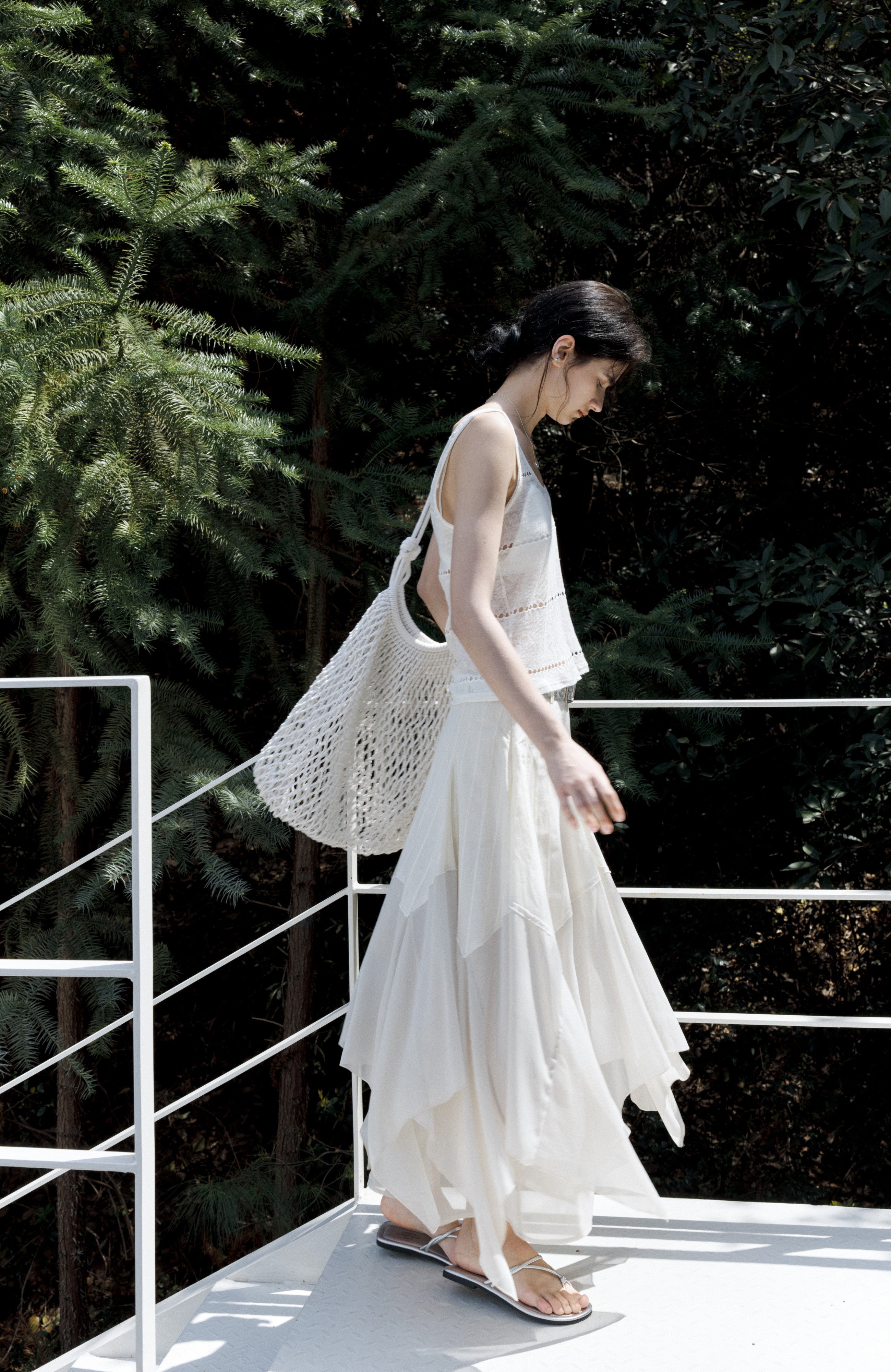 MIX FRILL TIERED SKIRT / ミックスフリルティアードスカート