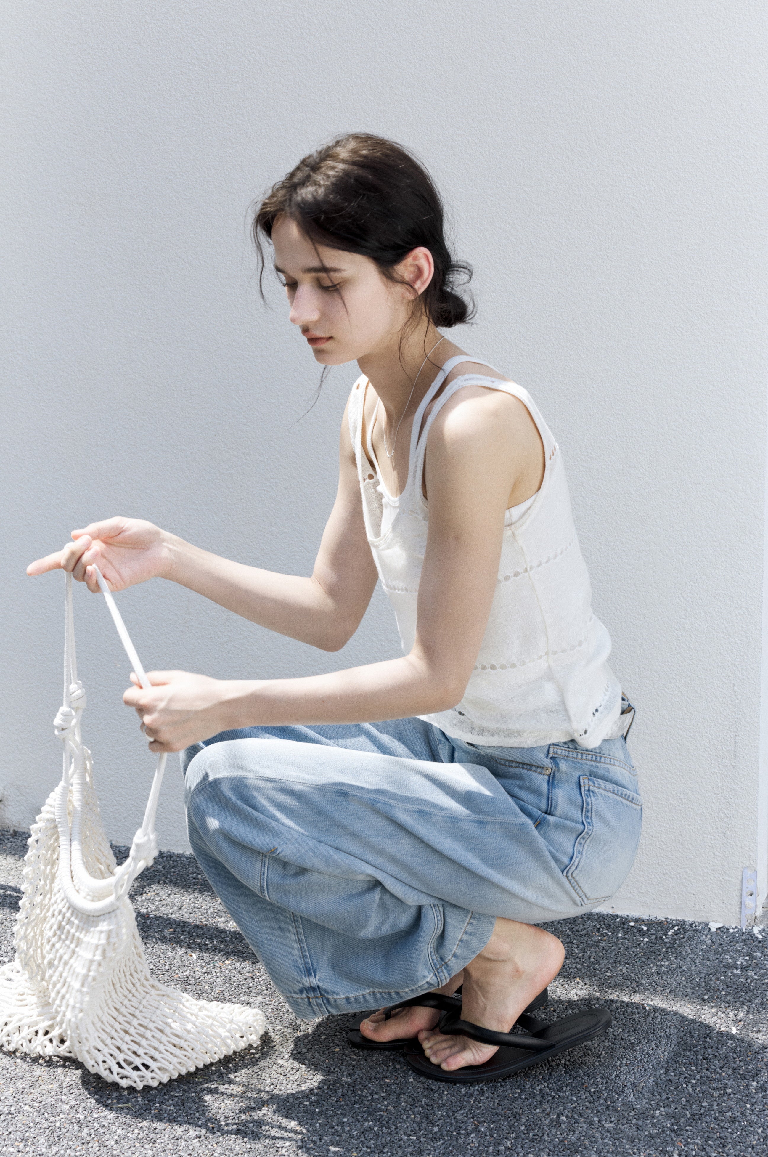 WASHED BLUE WIDE JEANS / 워시드 블루 와이드 청바지