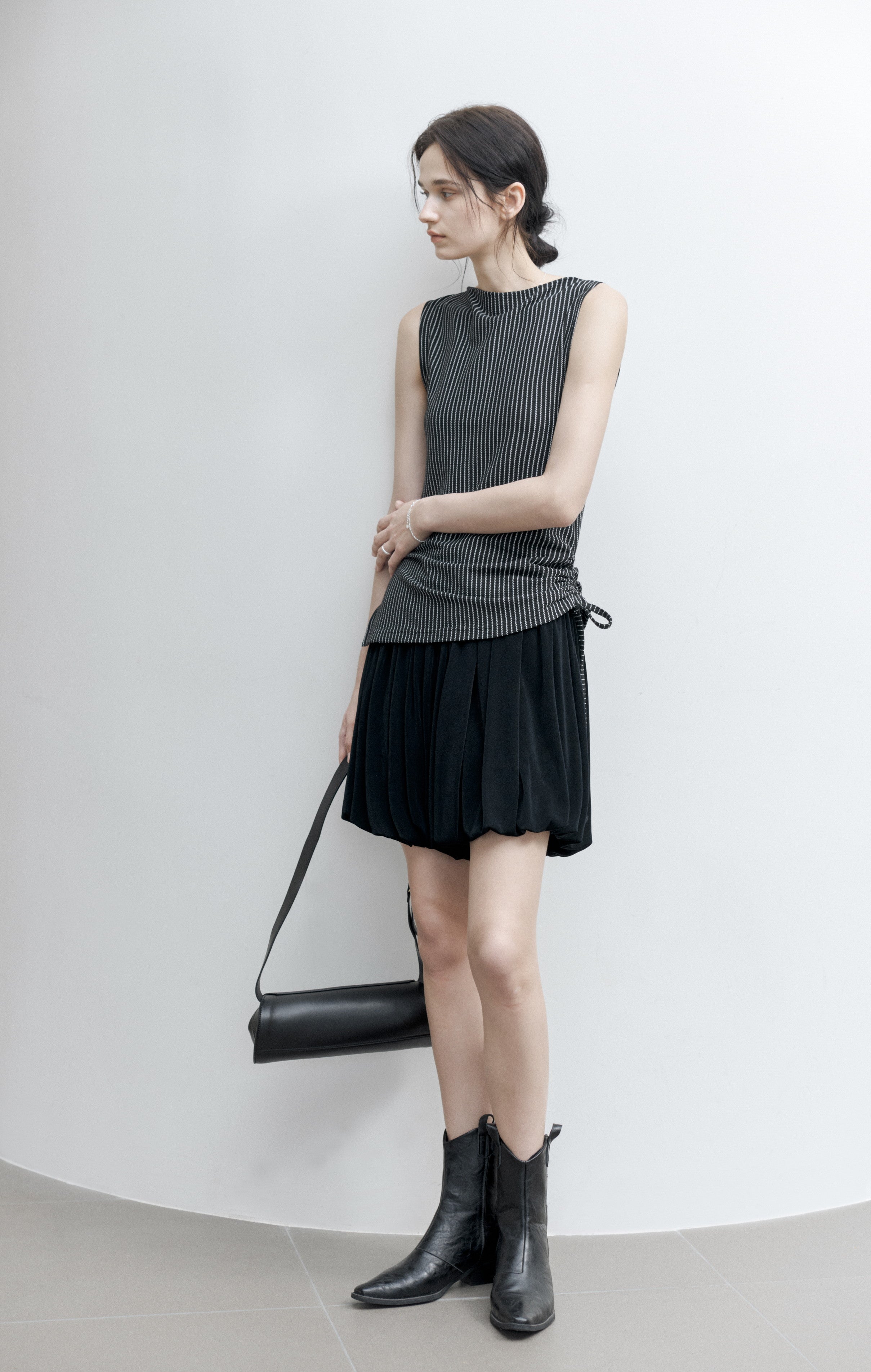 SIDE STRING STRIPE TOP / サイドストリングストライプトップ