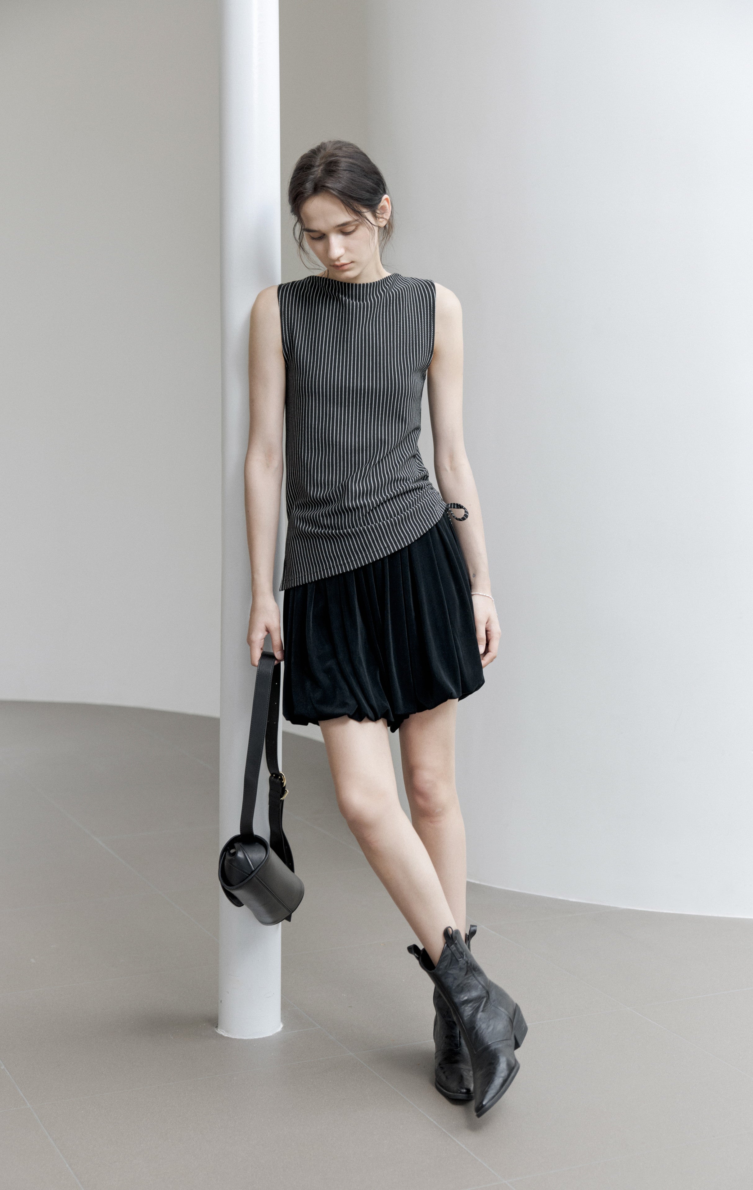 SIDE STRING STRIPE TOP / サイドストリングストライプトップ