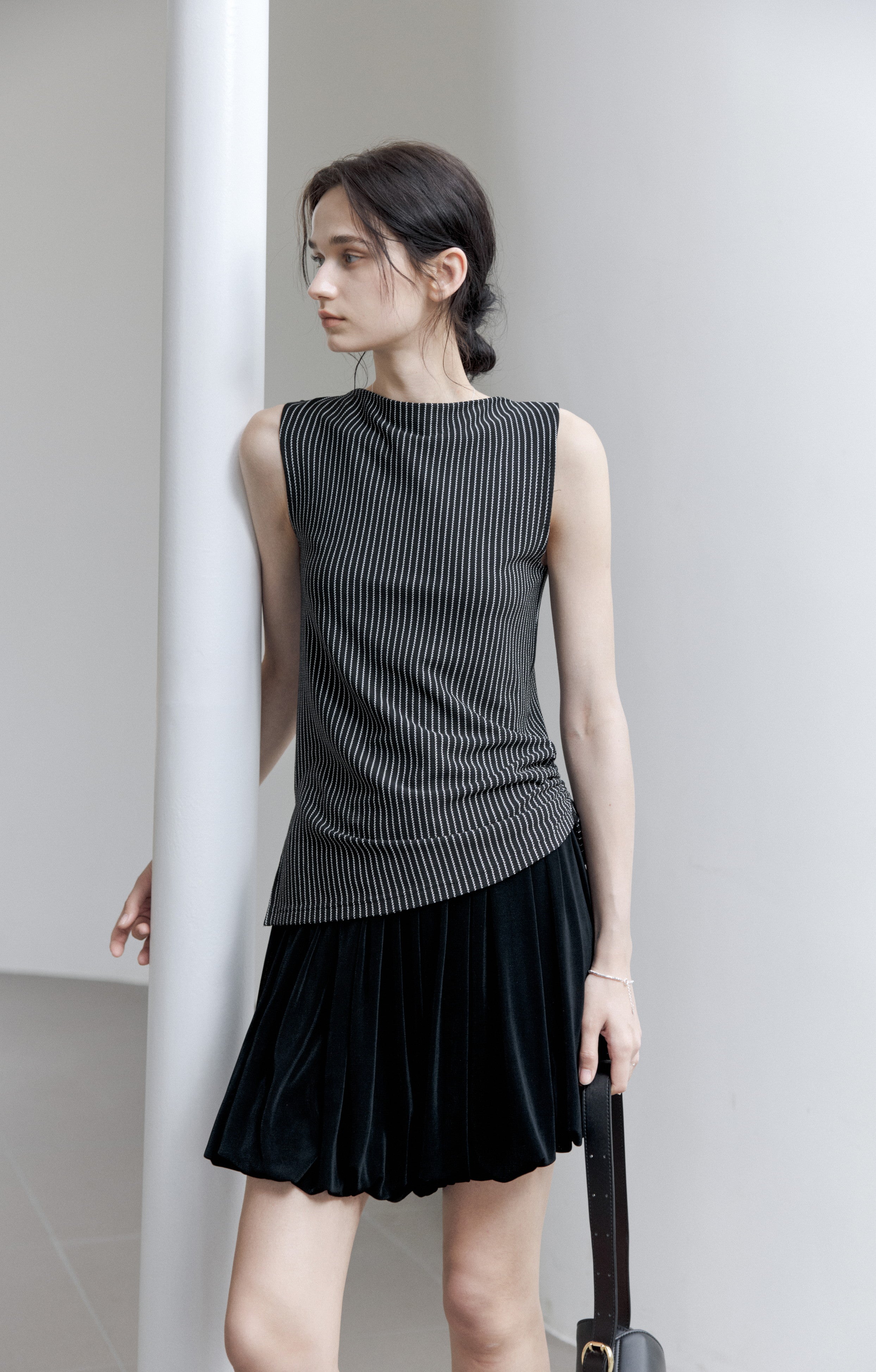 SIDE STRING STRIPE TOP / サイドストリングストライプトップ