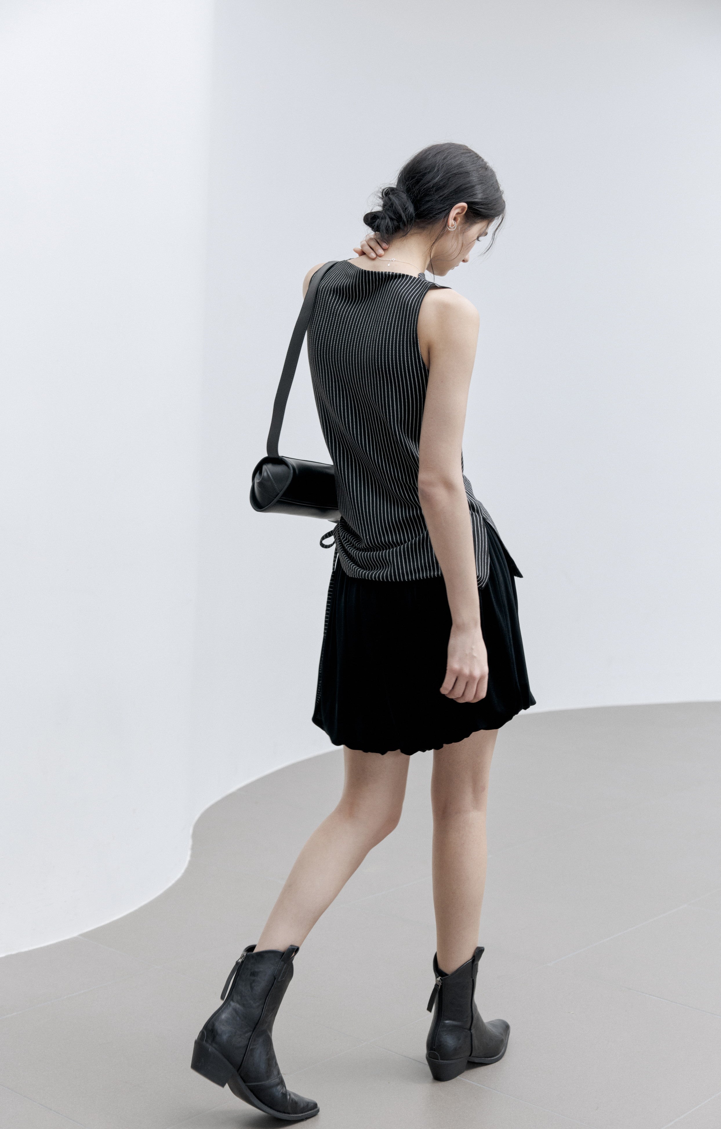 SIDE STRING STRIPE TOP / サイドストリングストライプトップ