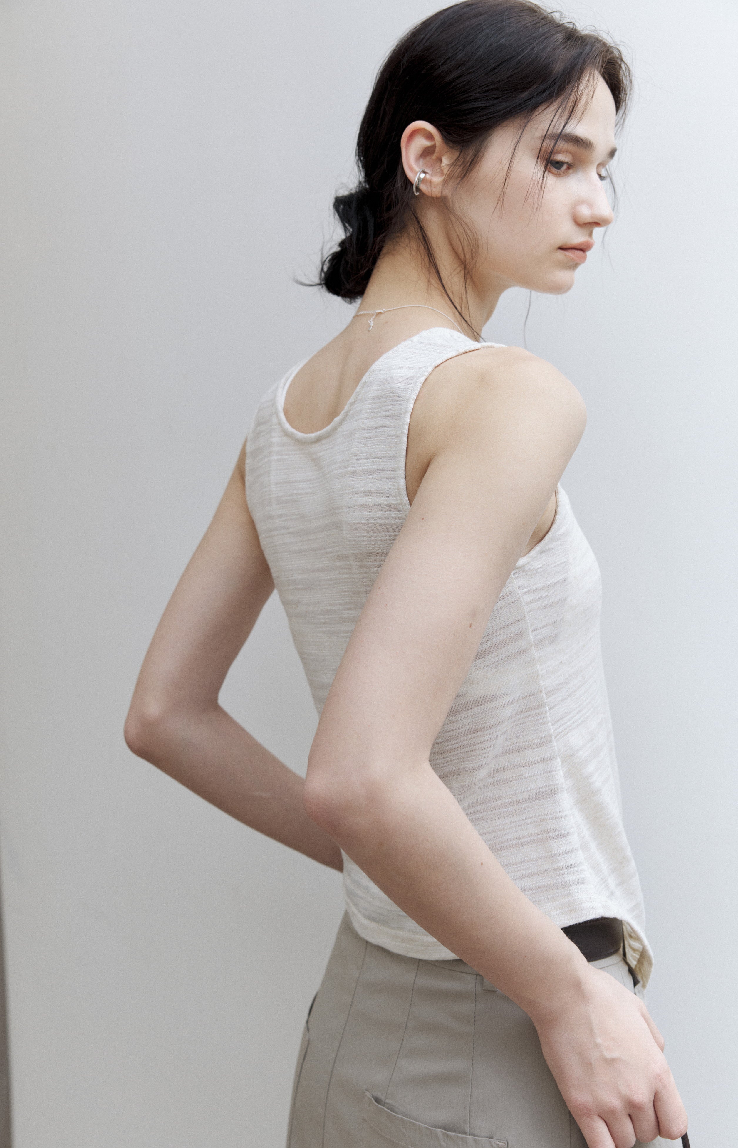 GATHERE LAYERED TANK TOP / ギャザーレイヤードタンクトップ