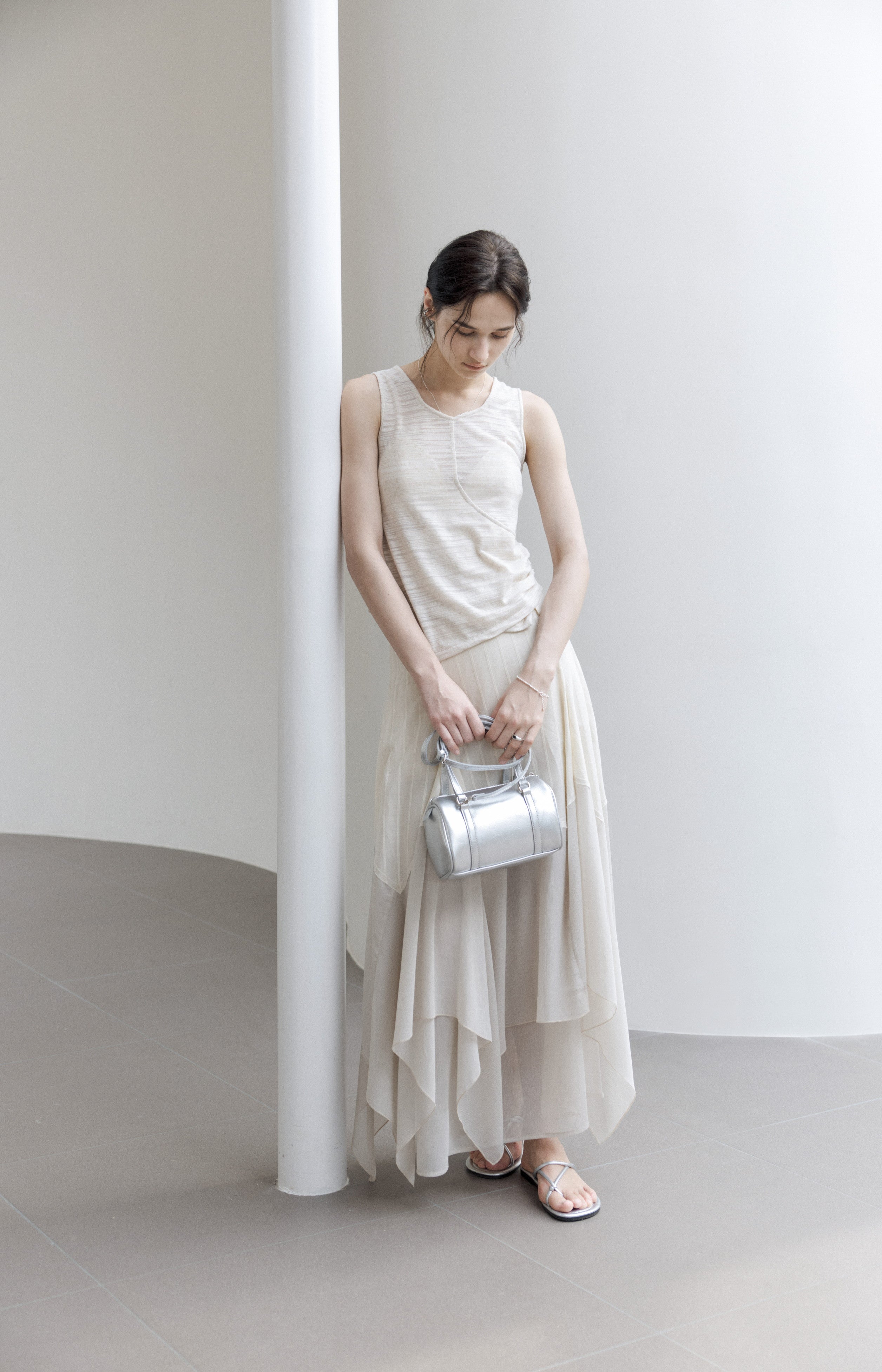 GATHERE LAYERED TANK TOP / ギャザーレイヤードタンクトップ