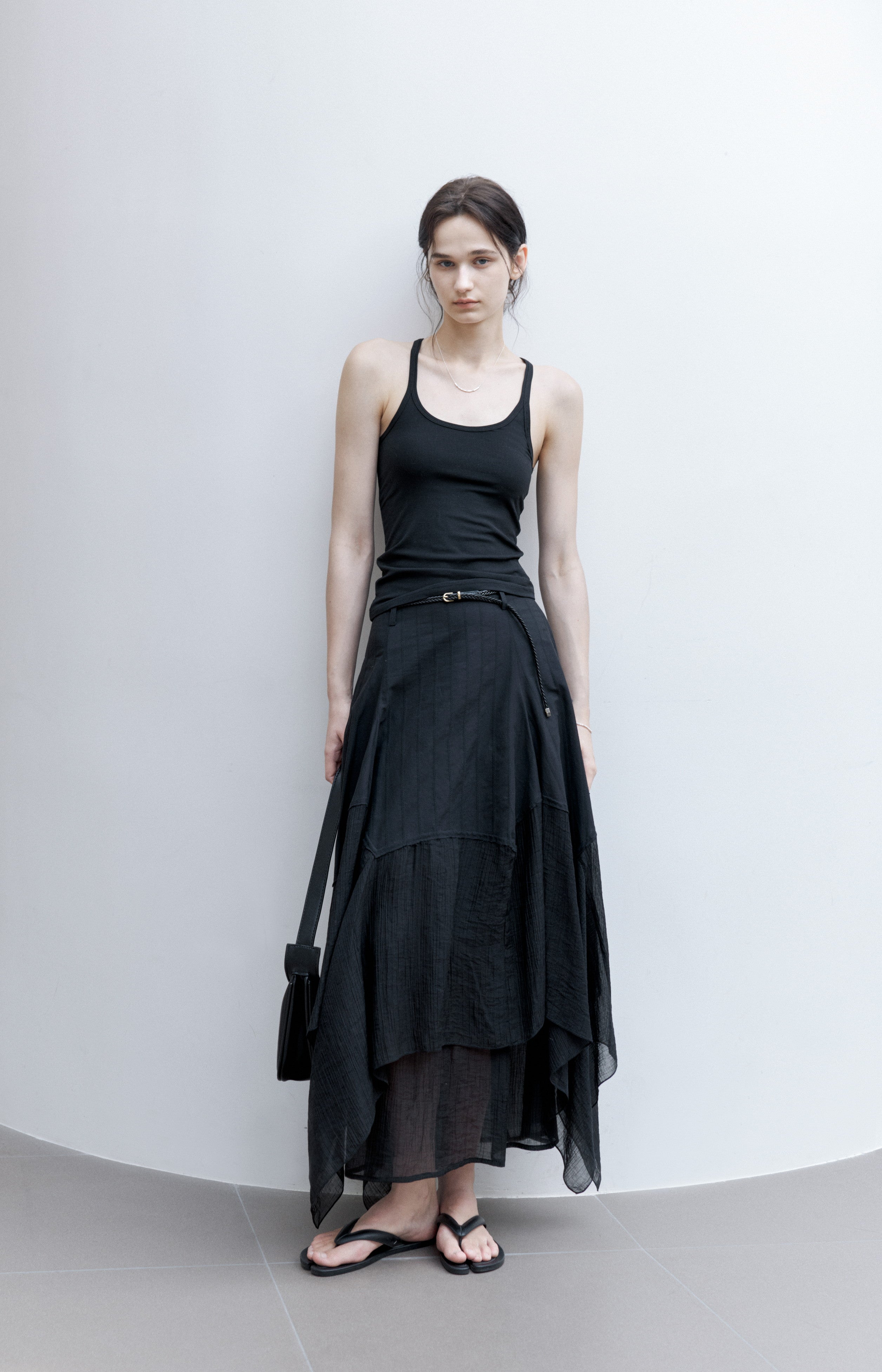 MIX FRILL TIERED SKIRT