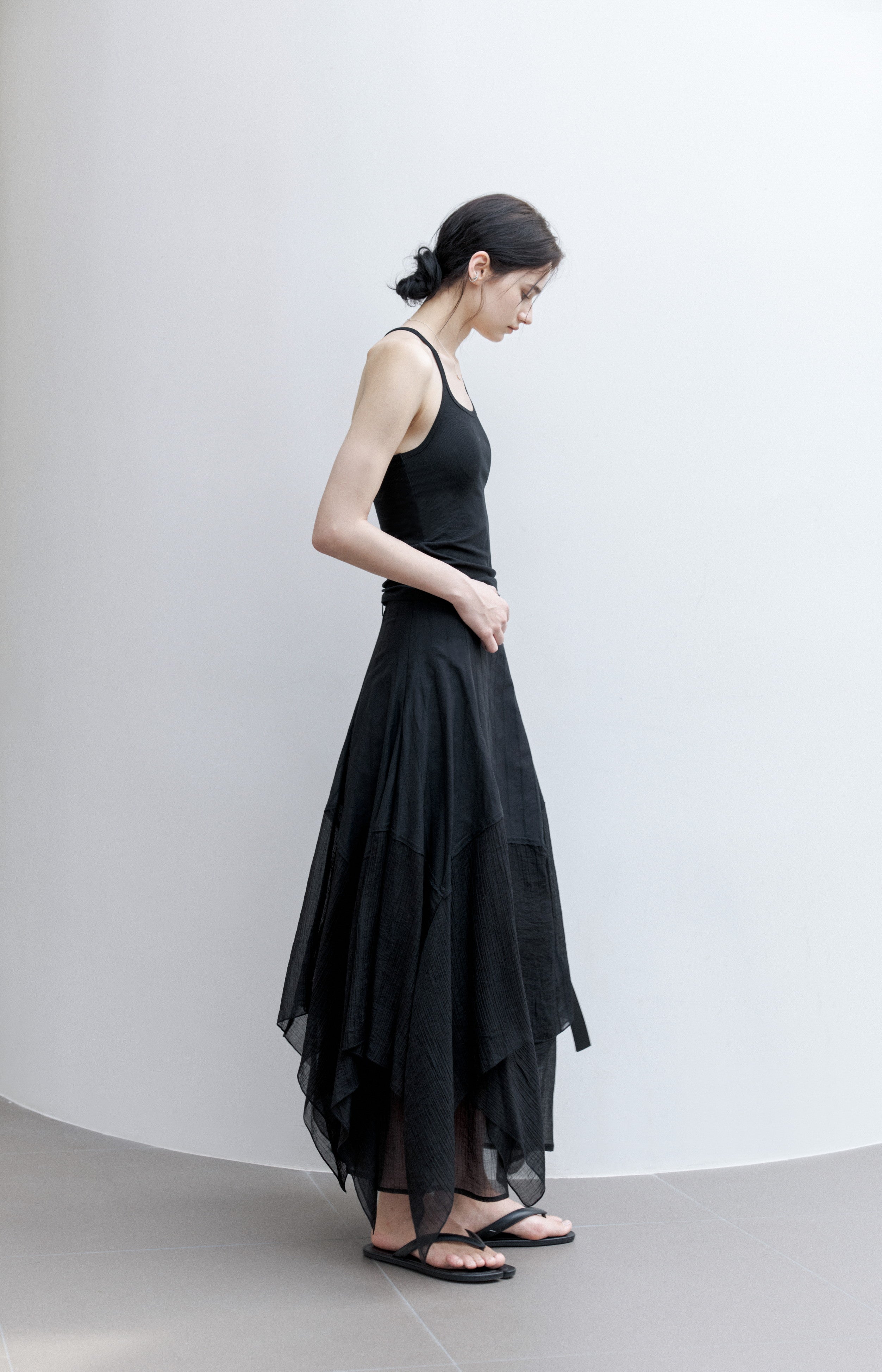 MIX FRILL TIERED SKIRT / ミックスフリルティアードスカート