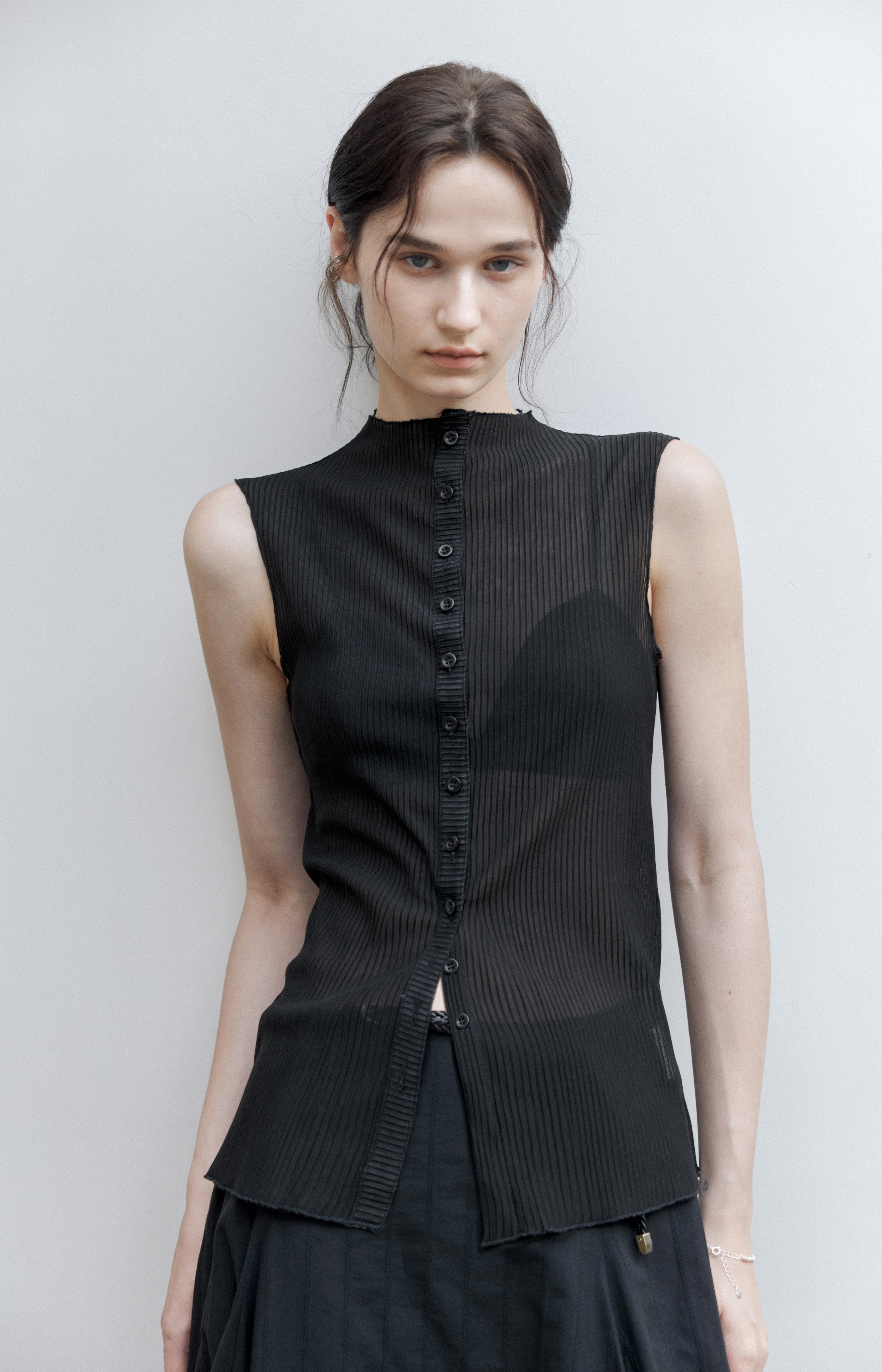 SHEER STRIPE AIRY BLOUSE / シアーストライプエアリーブラウス