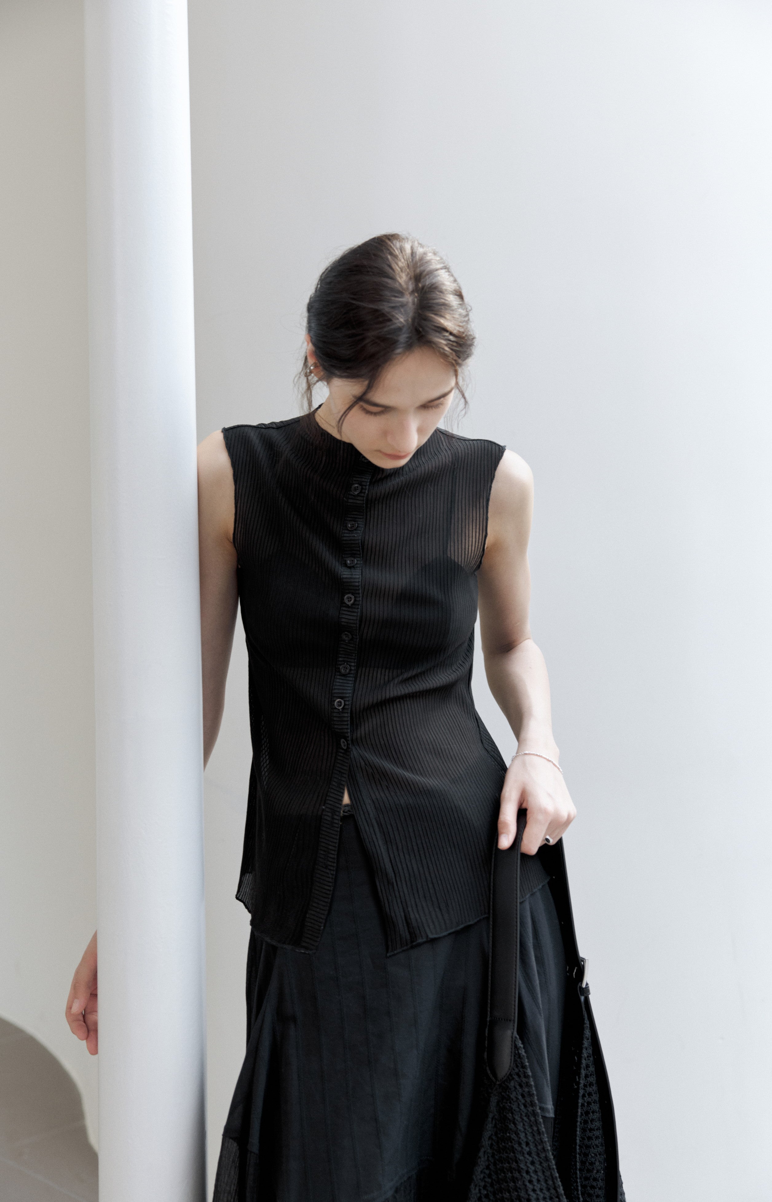 SHEER STRIPE AIRY BLOUSE / シアーストライプエアリーブラウス