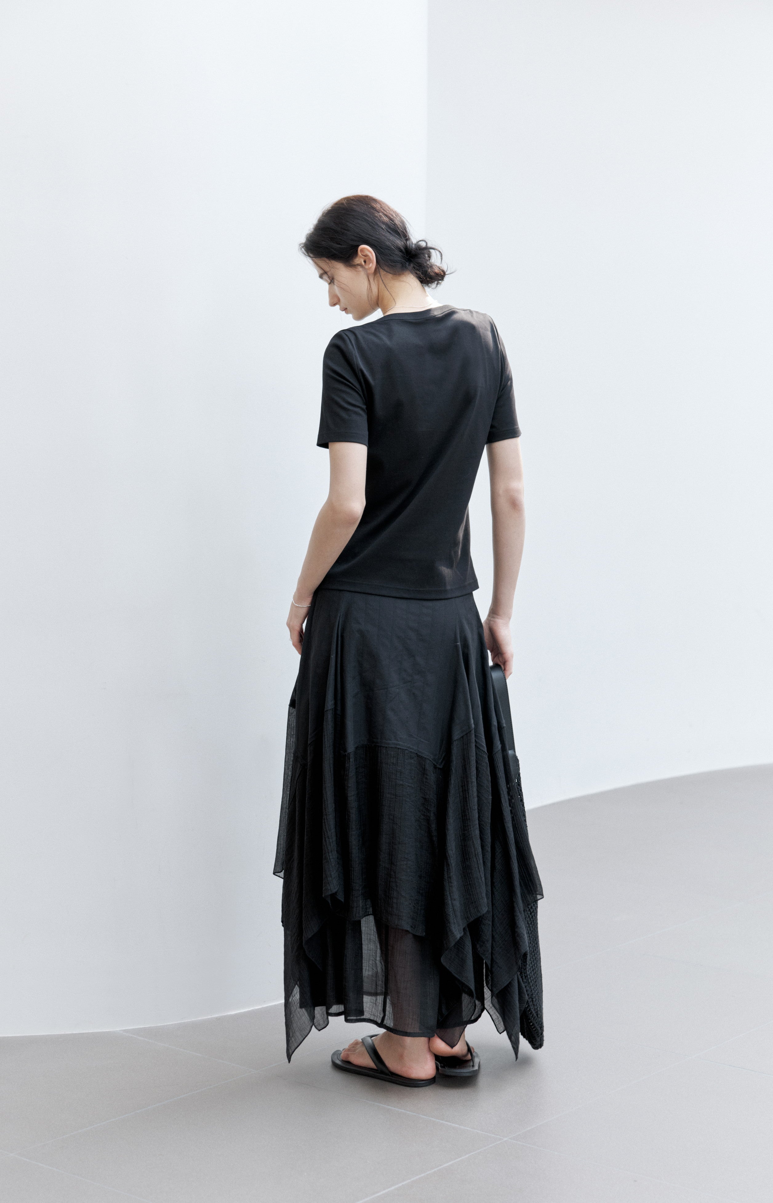 MIX FRILL TIERED SKIRT / ミックスフリルティアードスカート