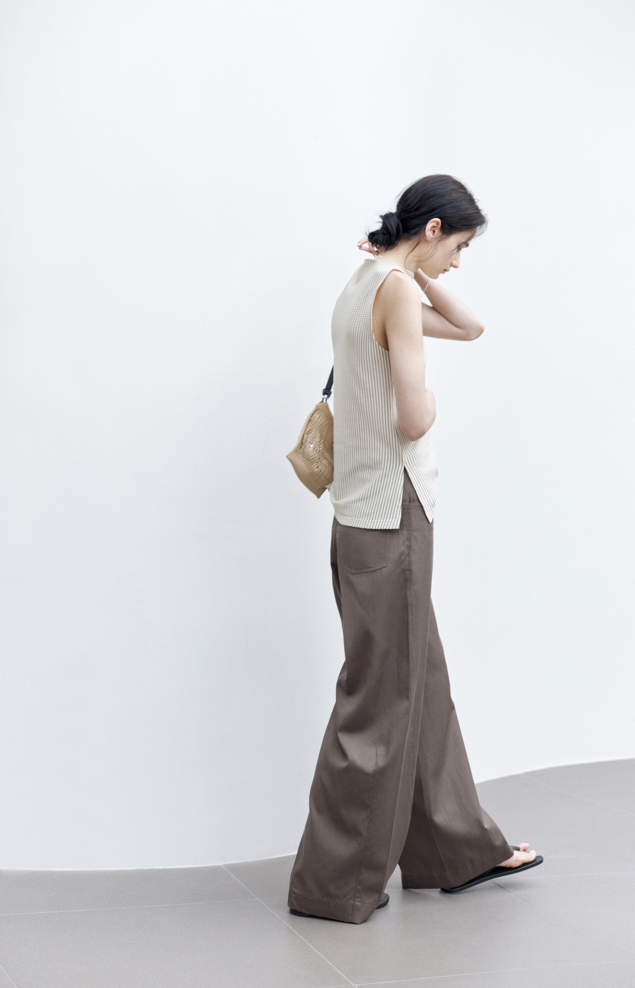 SIDE STRING STRIPE TOP / サイドストリングストライプトップ