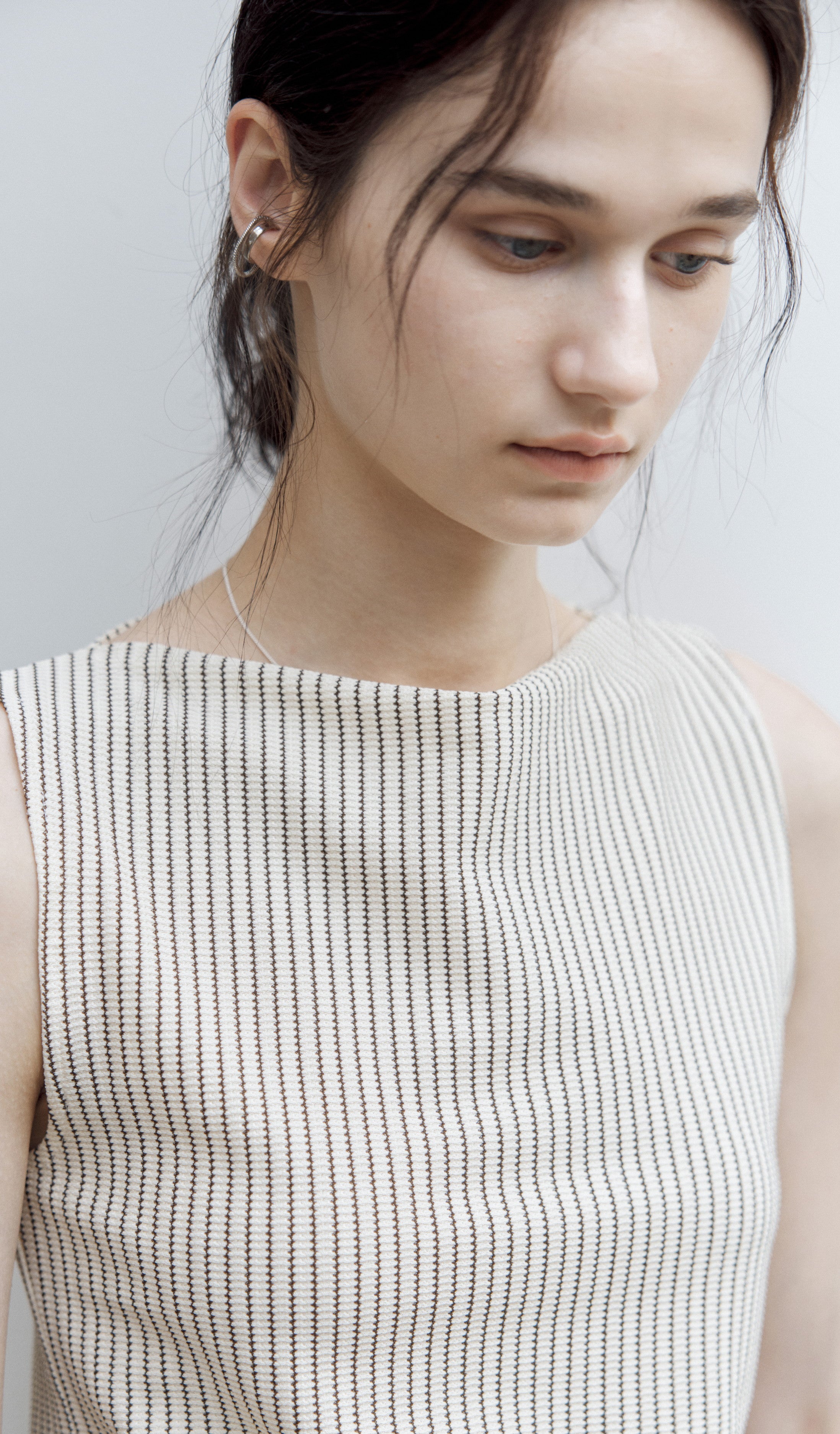 SIDE STRING STRIPE TOP / サイドストリングストライプトップ