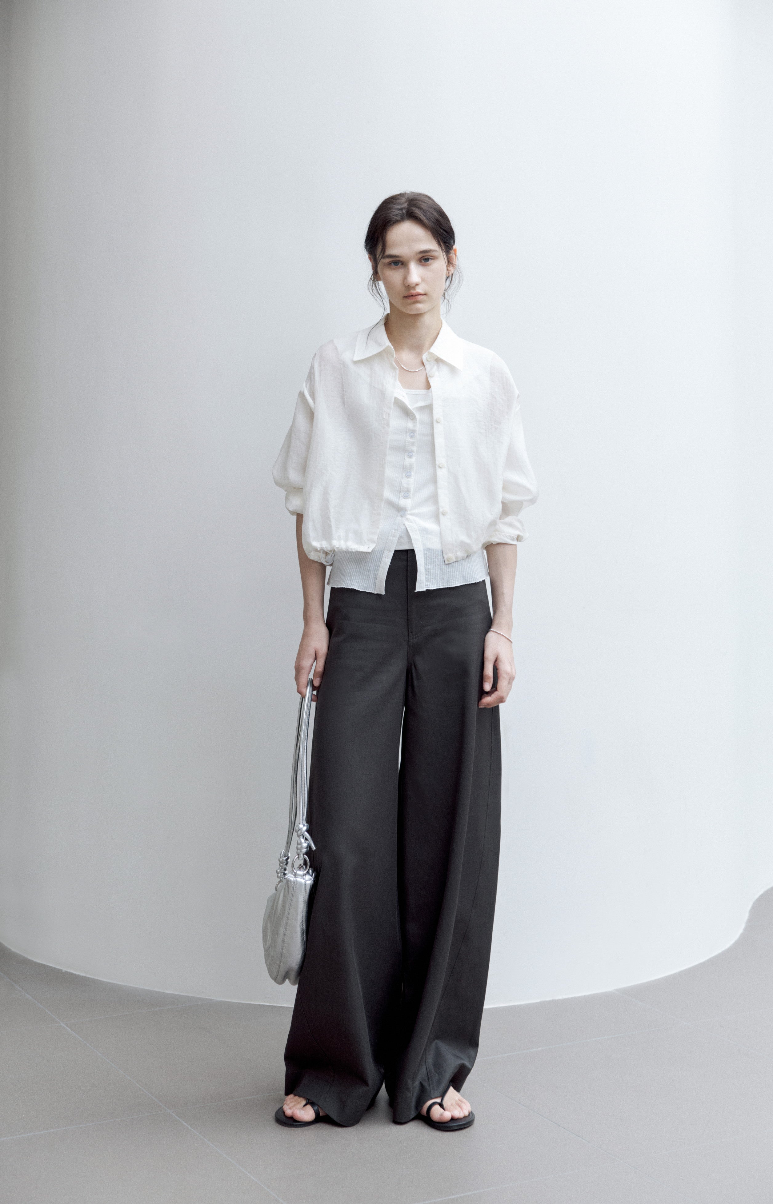 SHEER STRIPE AIRY BLOUSE / シアーストライプエアリーブラウス