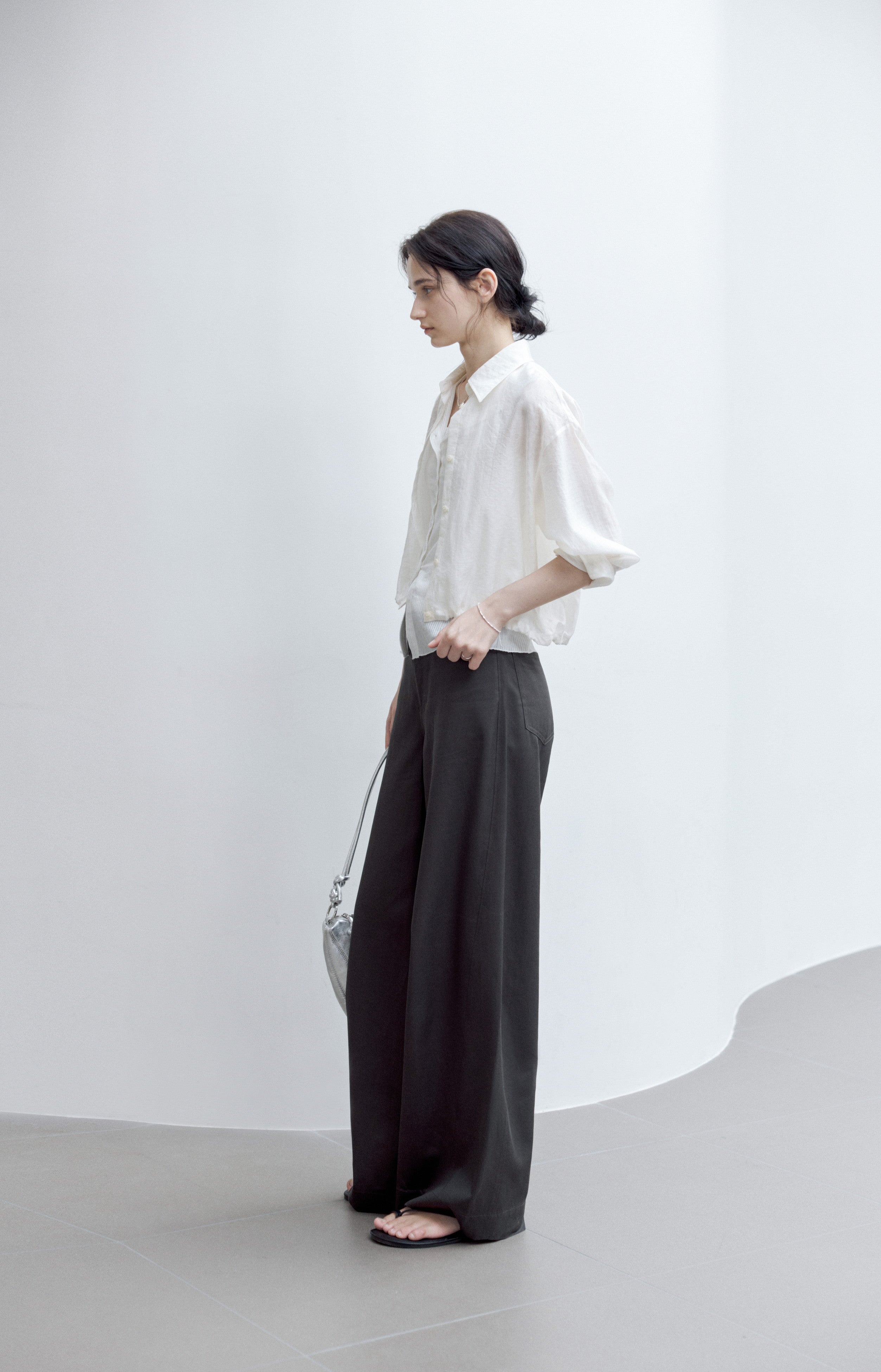 SHEER STRIPE AIRY BLOUSE / シアーストライプエアリーブラウス