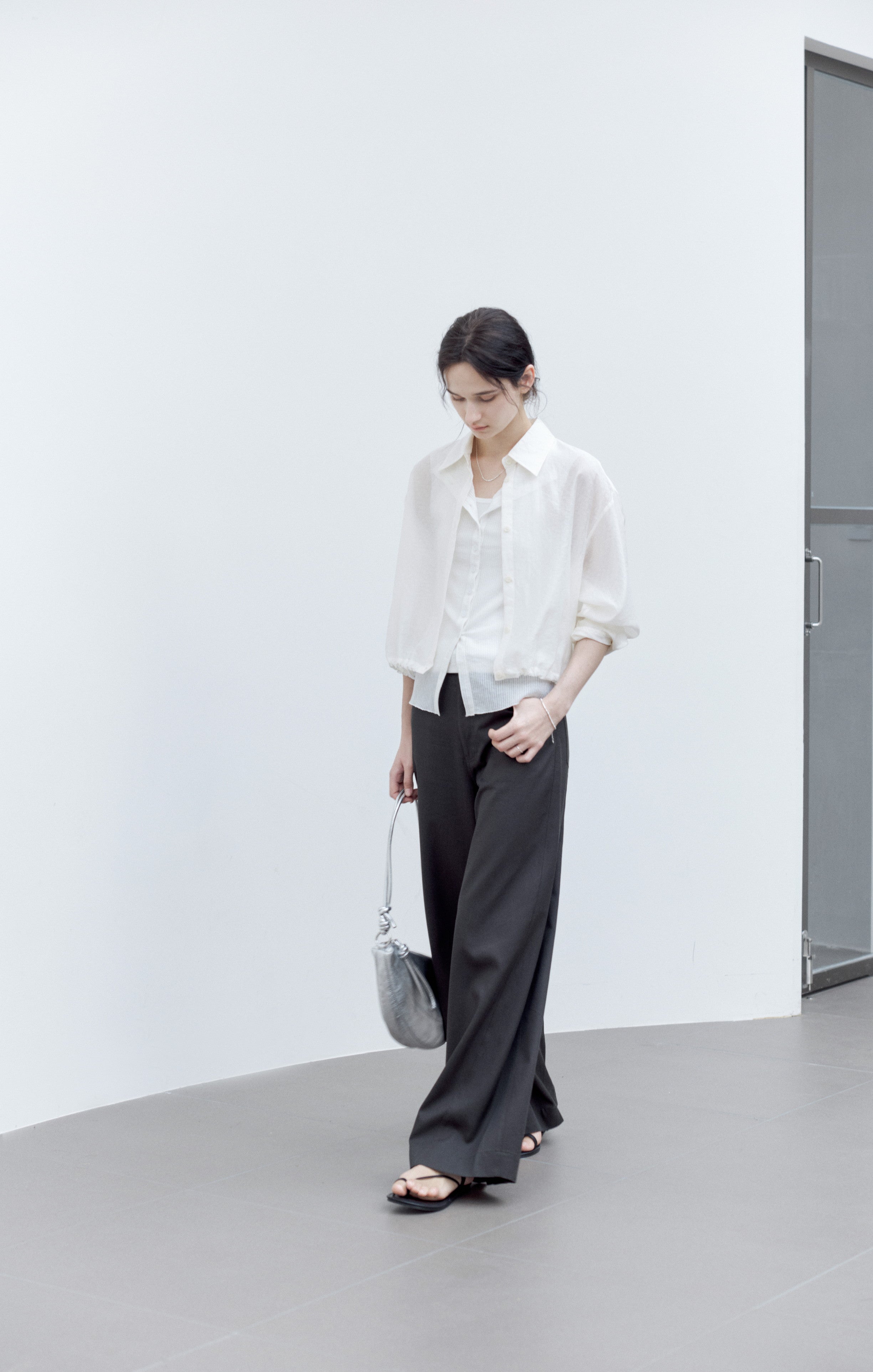 SHEER STRIPE AIRY BLOUSE / シアーストライプエアリーブラウス