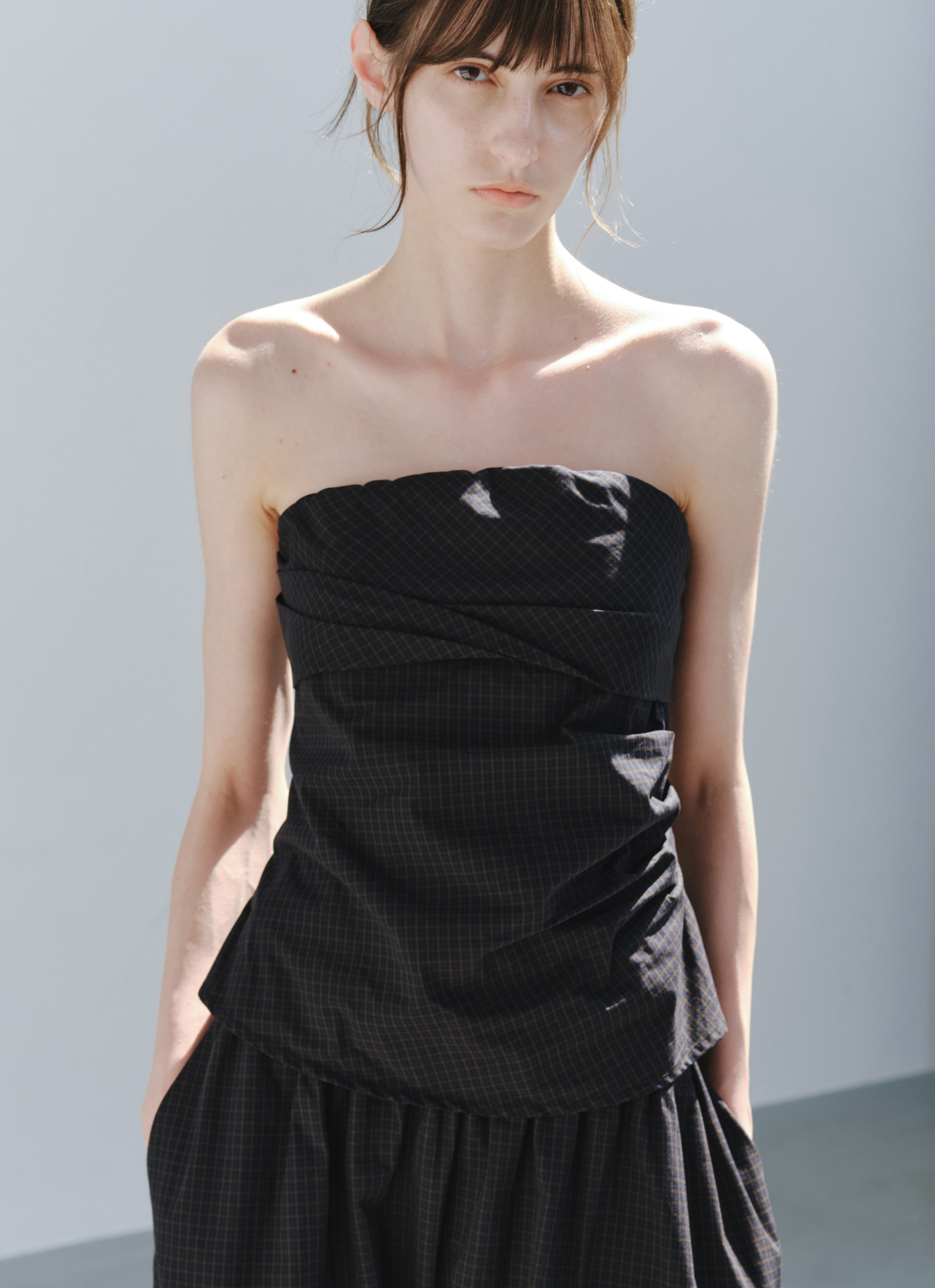 SOFT GATHER WRAP TOP / ソフトギャザーラップトップ