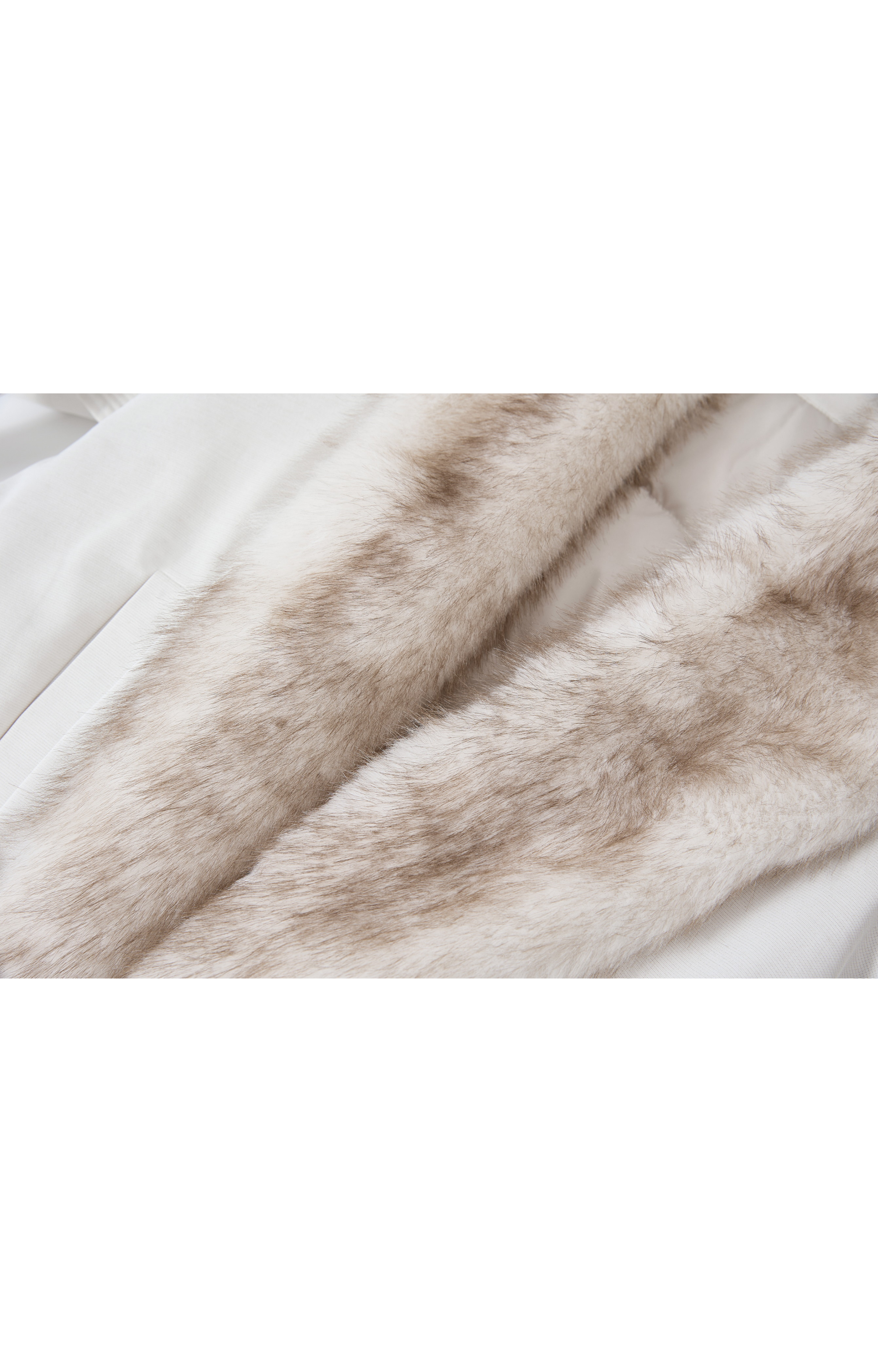 FUR LAPEL DRAPE DOWN