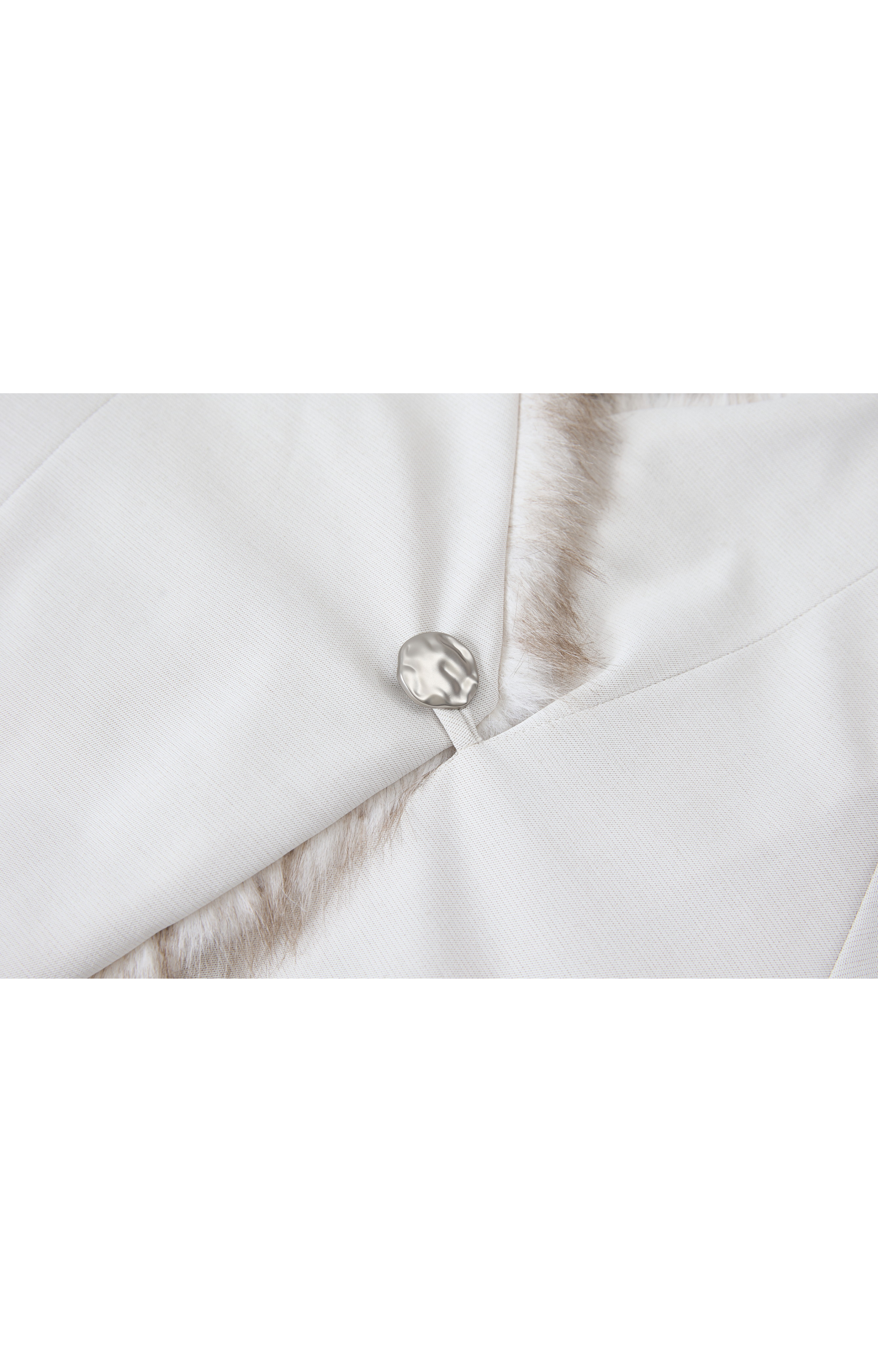 FUR LAPEL DRAPE DOWN